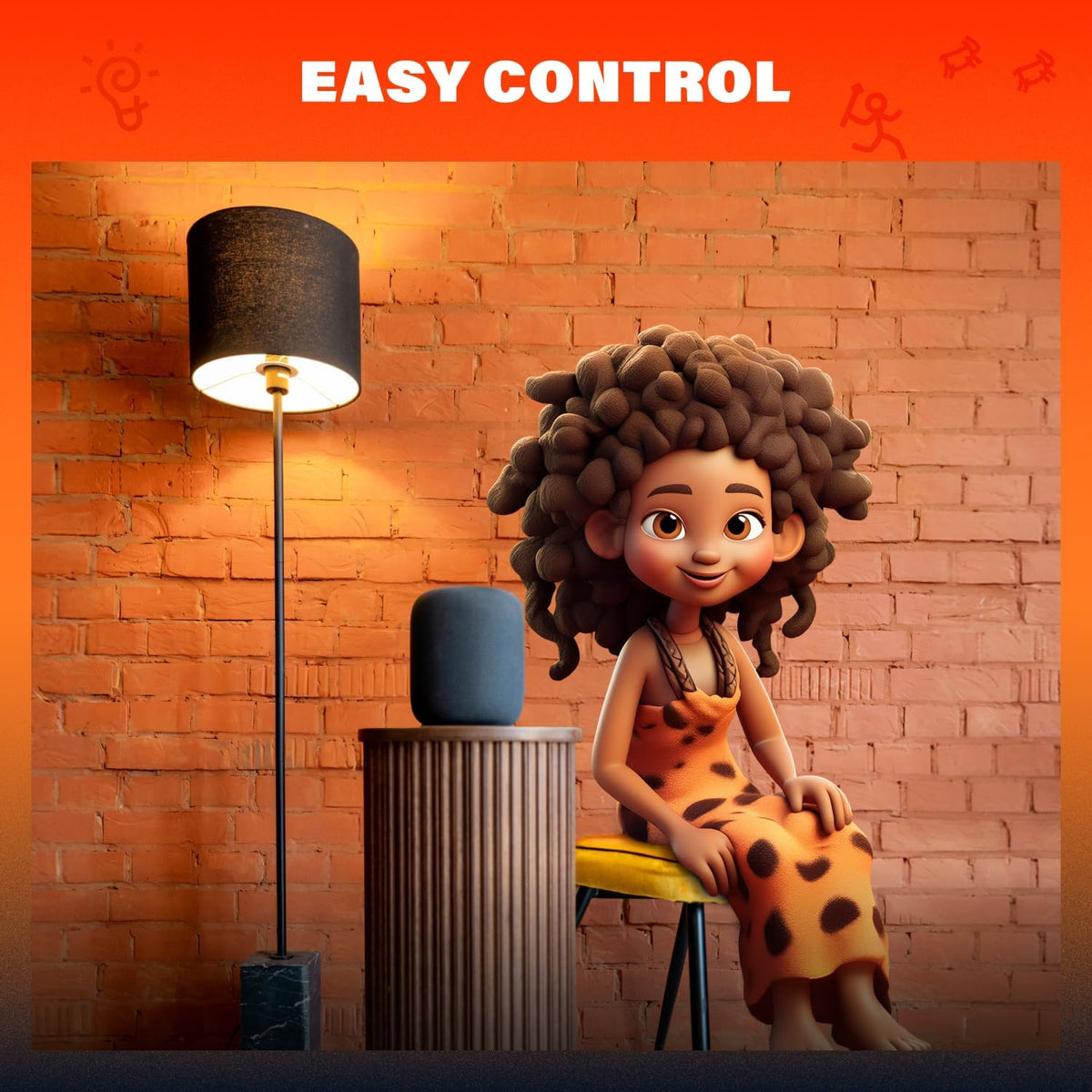 Caveman Matter & WiFi A19 Smart LED Light Bulb, 60W 800lm 4PK
