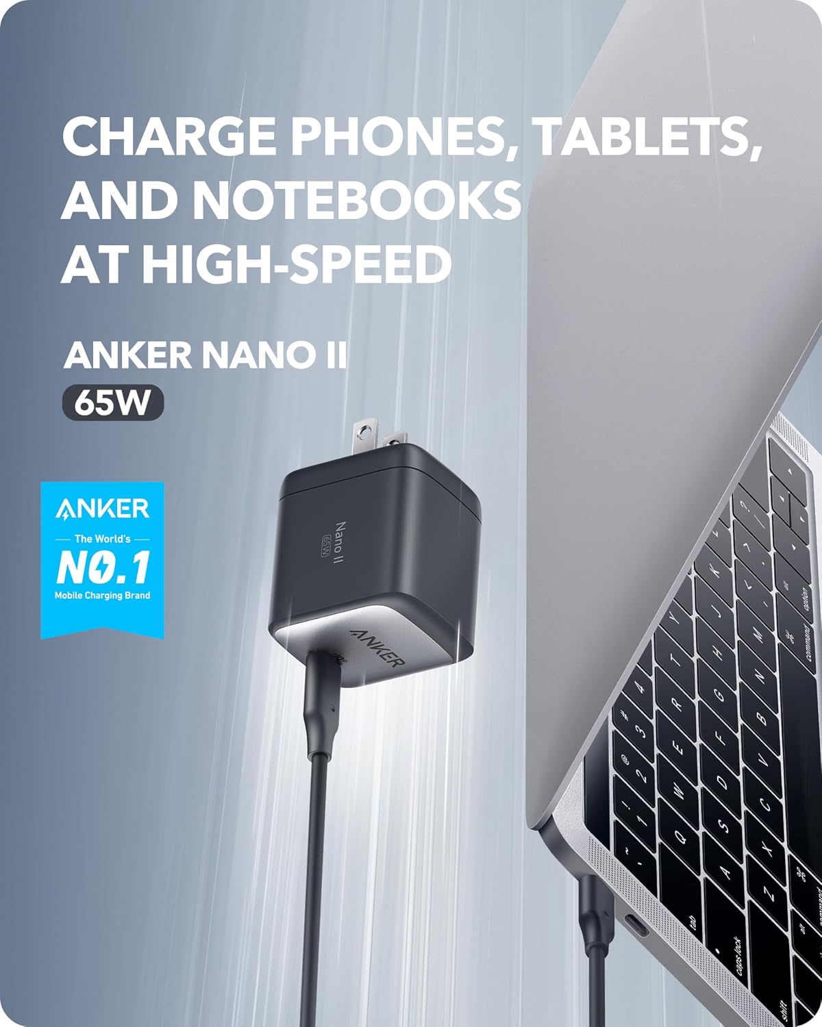 Anker Nano USB C Charger,65W GaN II PPS Fast Compact Foldable Charger for MacBook Pro, Galaxy, Dell, iPhone 17/16, iPad Pro, and More | For iPhone 17/17 Plus/17 Pro Max/16/16 Plus/16 Pro Max/15 Pro Max/iPad Pro, MacBook Pro and More