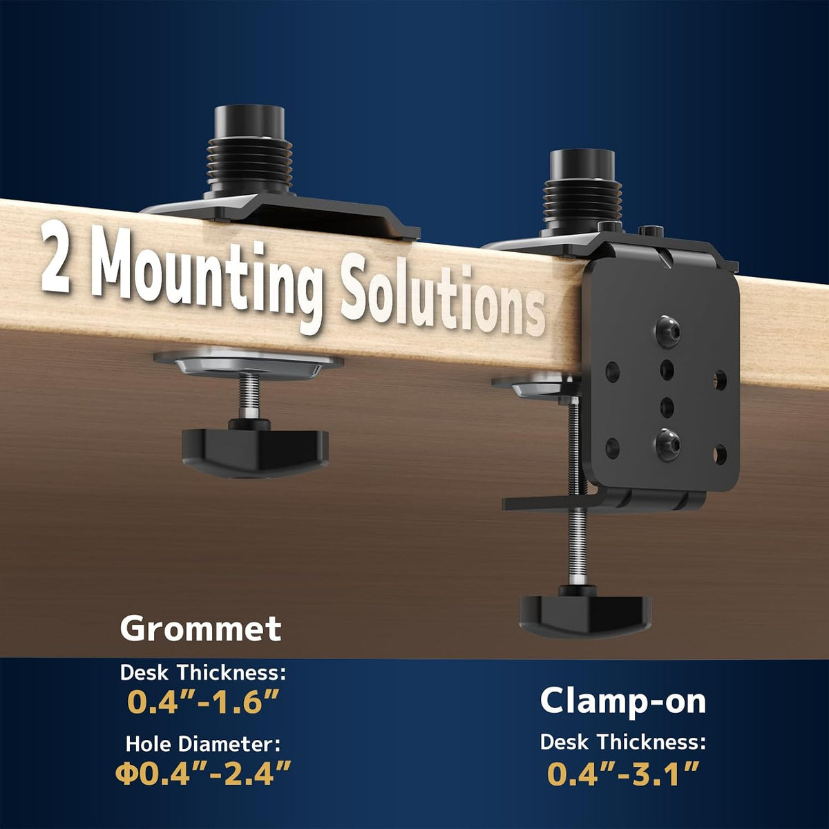 Dual Ultrawide Monitor Mount for 17-49'' Screens