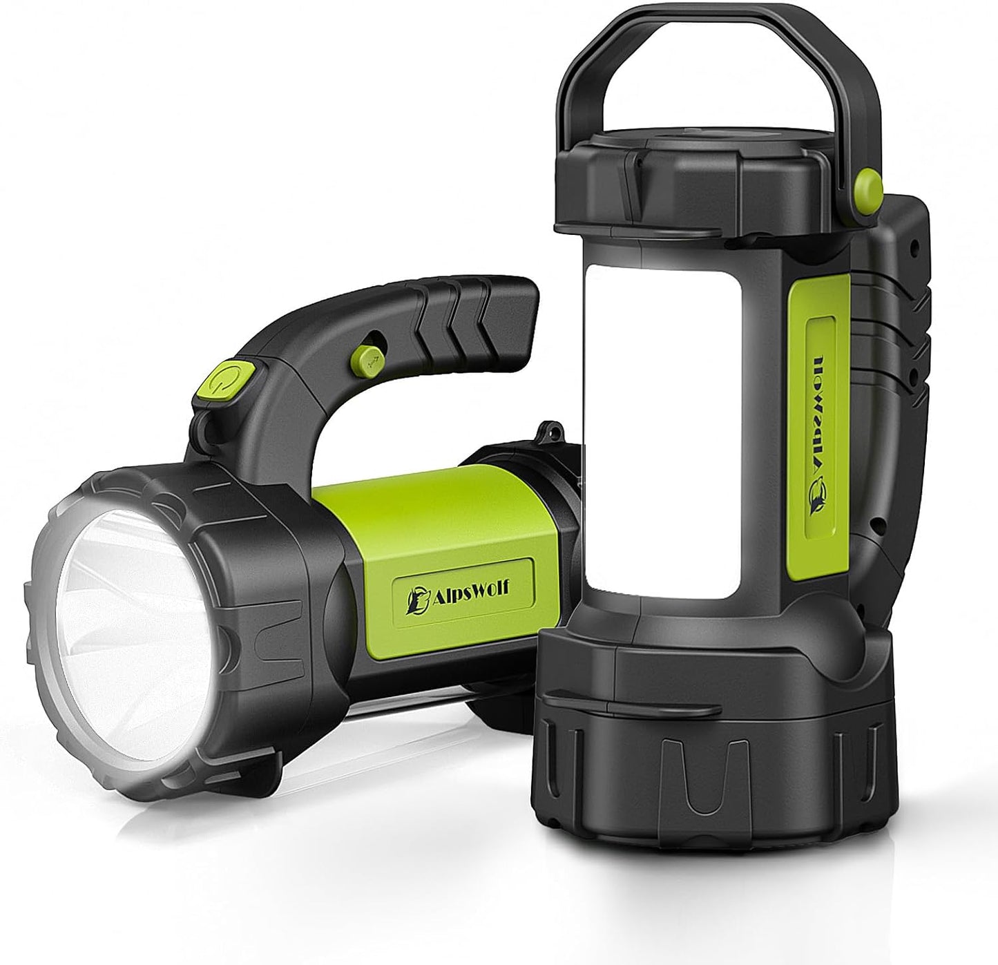 Camping Lantern Rechargeable, LED Flashlight Spotlight Lantern with 800LM, 3600 mAh, Strap Included Portable Bright Camping Light for Emergency, Outdoor Hiking, Power Outages