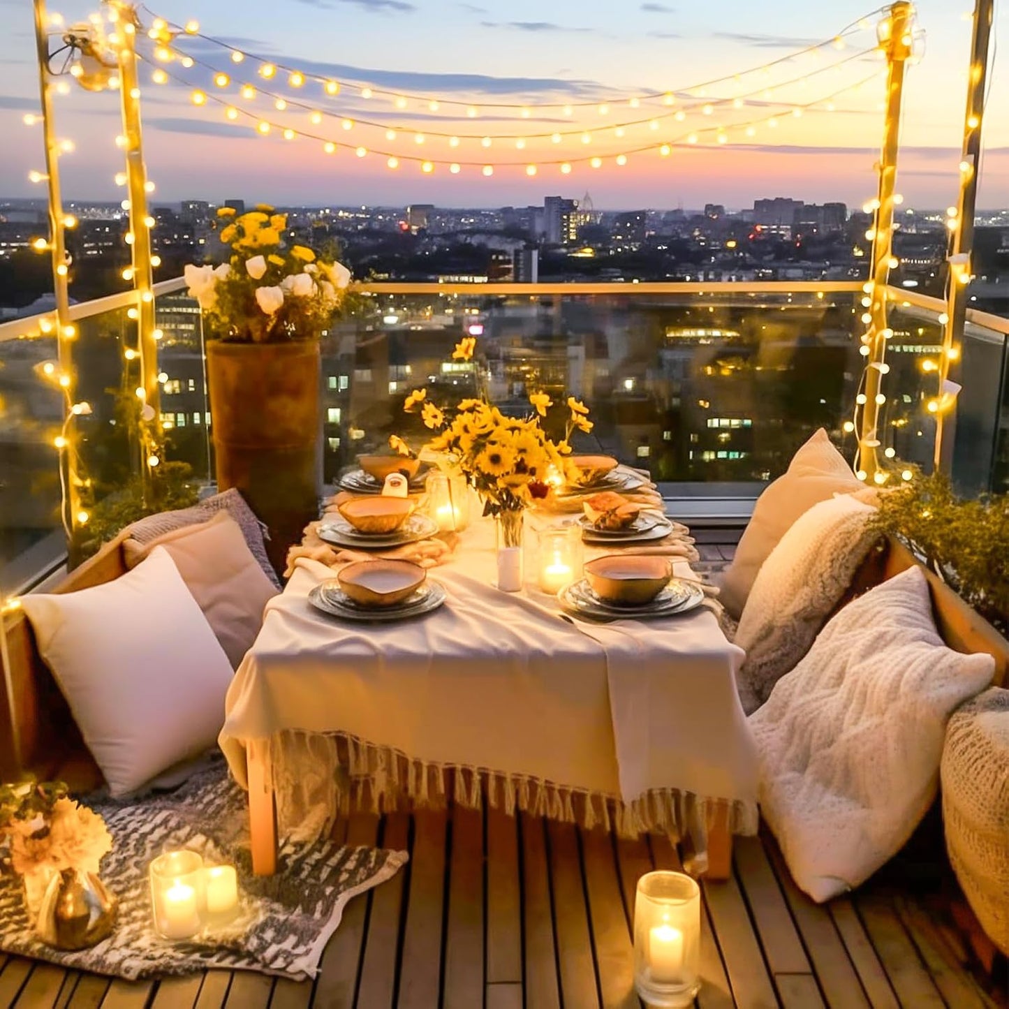 100ft Warm White Globe String Lights Indoor Outdoor Waterproof with Remote | 200 LED Christmas fairy Lights Plug in, Connectable Hanging Lights for Bedroom Classroom Patio Valentines Day Decorations