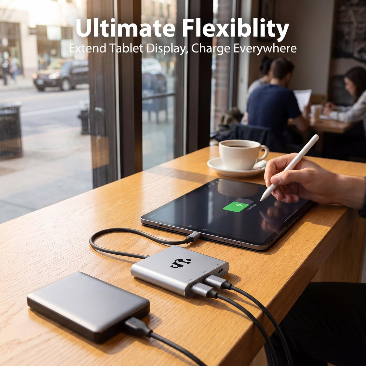 Nimo USB C to HDMI Adapter, 3 in 1 Type-C Hub Converter to 4K Output, USB 3.0 Port, 100W PD Fast Charging Port, Digital AV, Multiport for Monitor, Laptop, Tablet, Smartphone and More