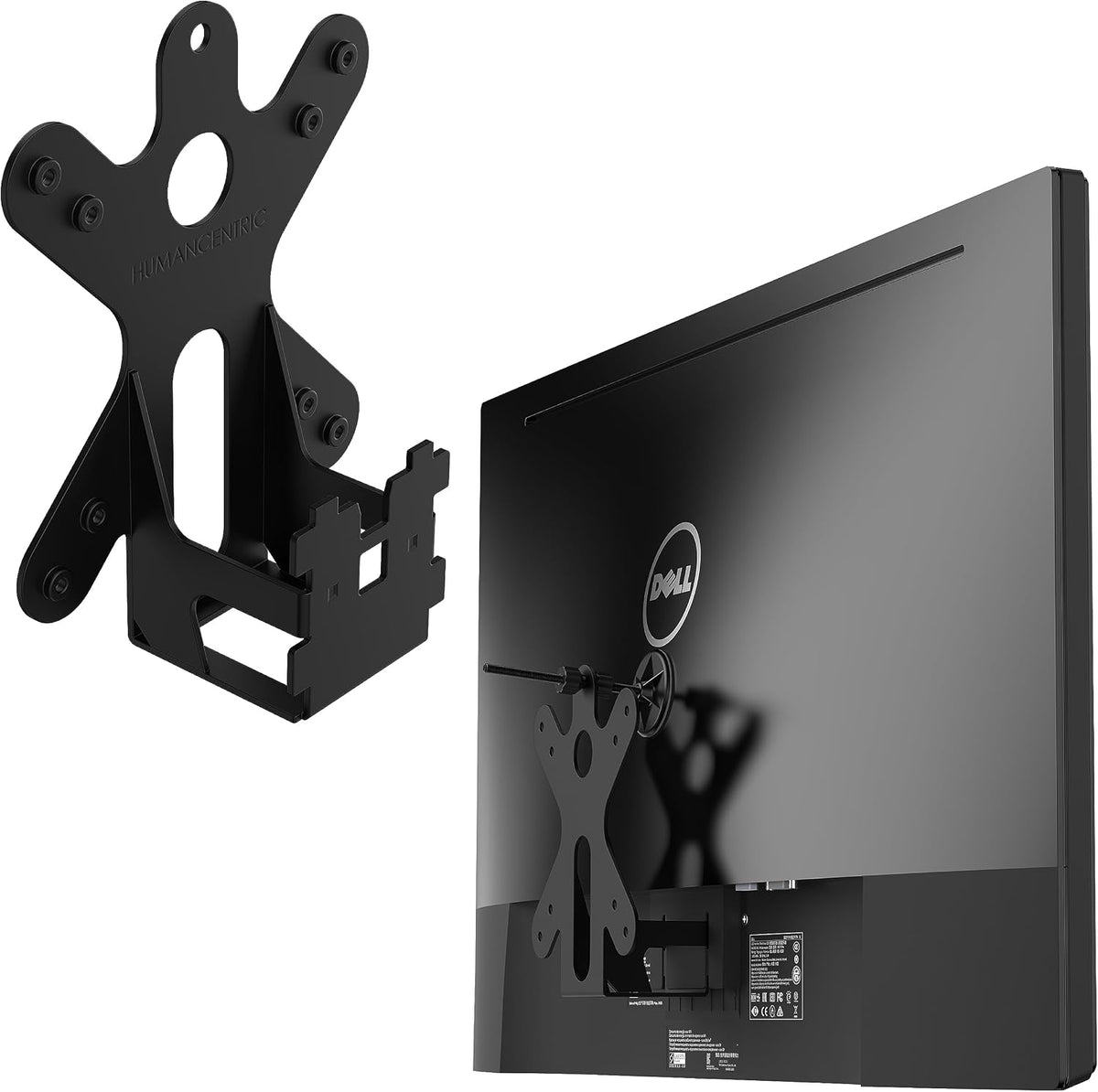 HumanCentric VESA Mount Adapter Compatible with Dell Monitors SE2416HX, SE2717HX, SE2717HR, SE2717H, S2216M, S2216H, SE2716H, SE2216H, SE2417HG, SE2416H, S2216H, 75x75mm and 100x100mm Patterns