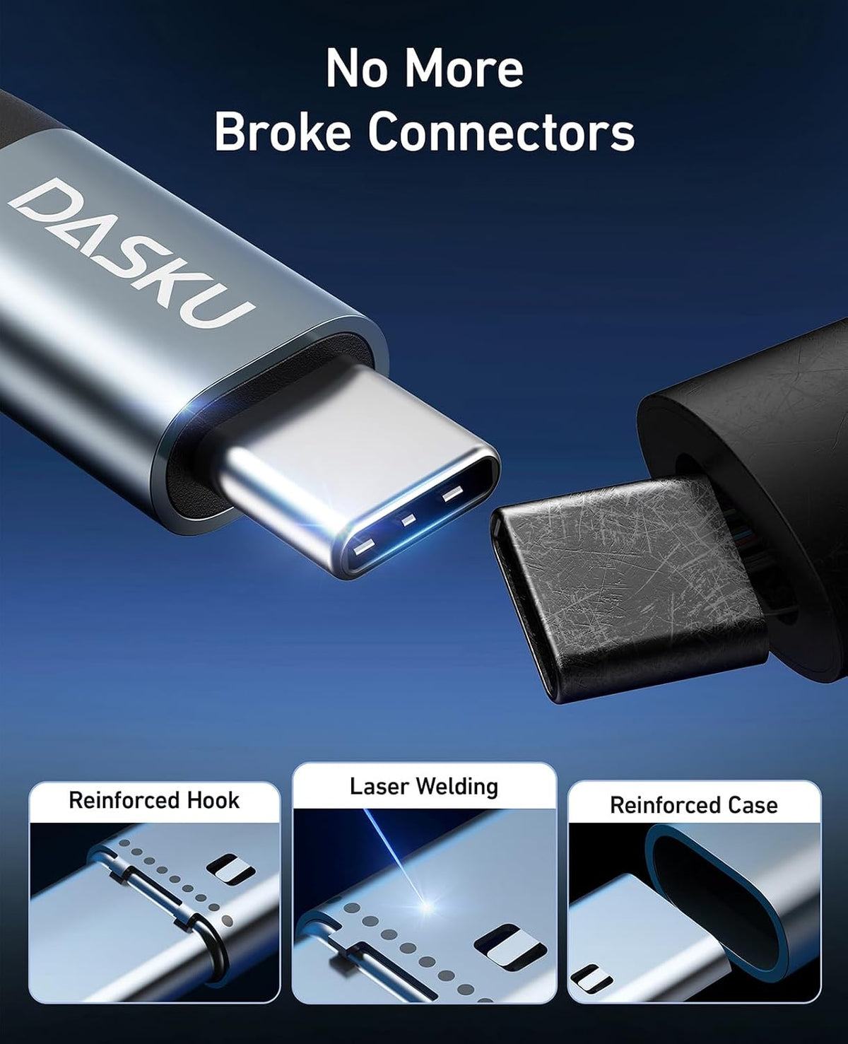 USB to USB C Cable 15FT 1Pack, Extra Long USB C Cable 3A Fast Charging