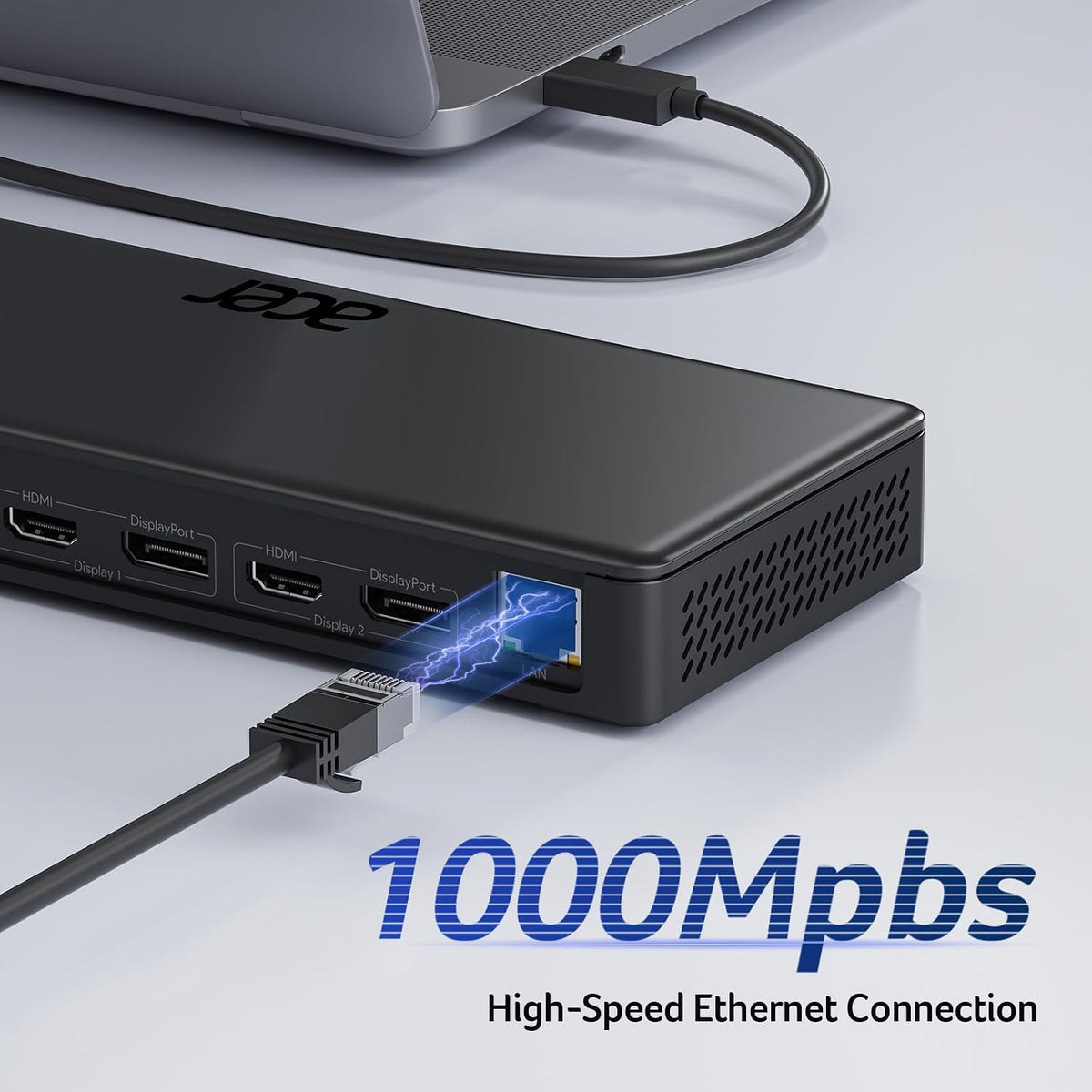 Acer Displaylink Docking Station 3 Monitors 4K@60Hz, USB-C Dock for MacBook