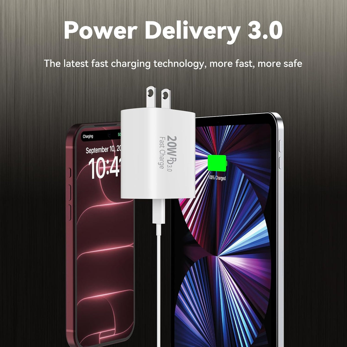 iPhone 18 17 16 15 Pro Max Charger Fast Charging 20W 10 FT Long USB C Cable