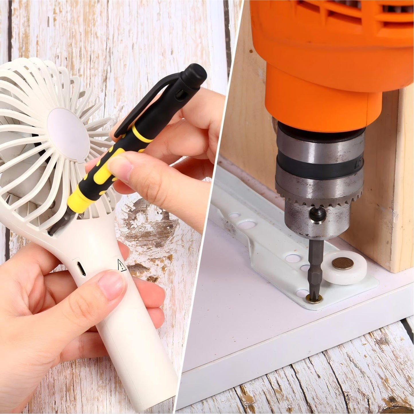 Mudder 4 Pieces Pocket Screwdriver 4 in 1 Multipurpose Portable Crossing Flathead Pen Screwdriver for Repairing