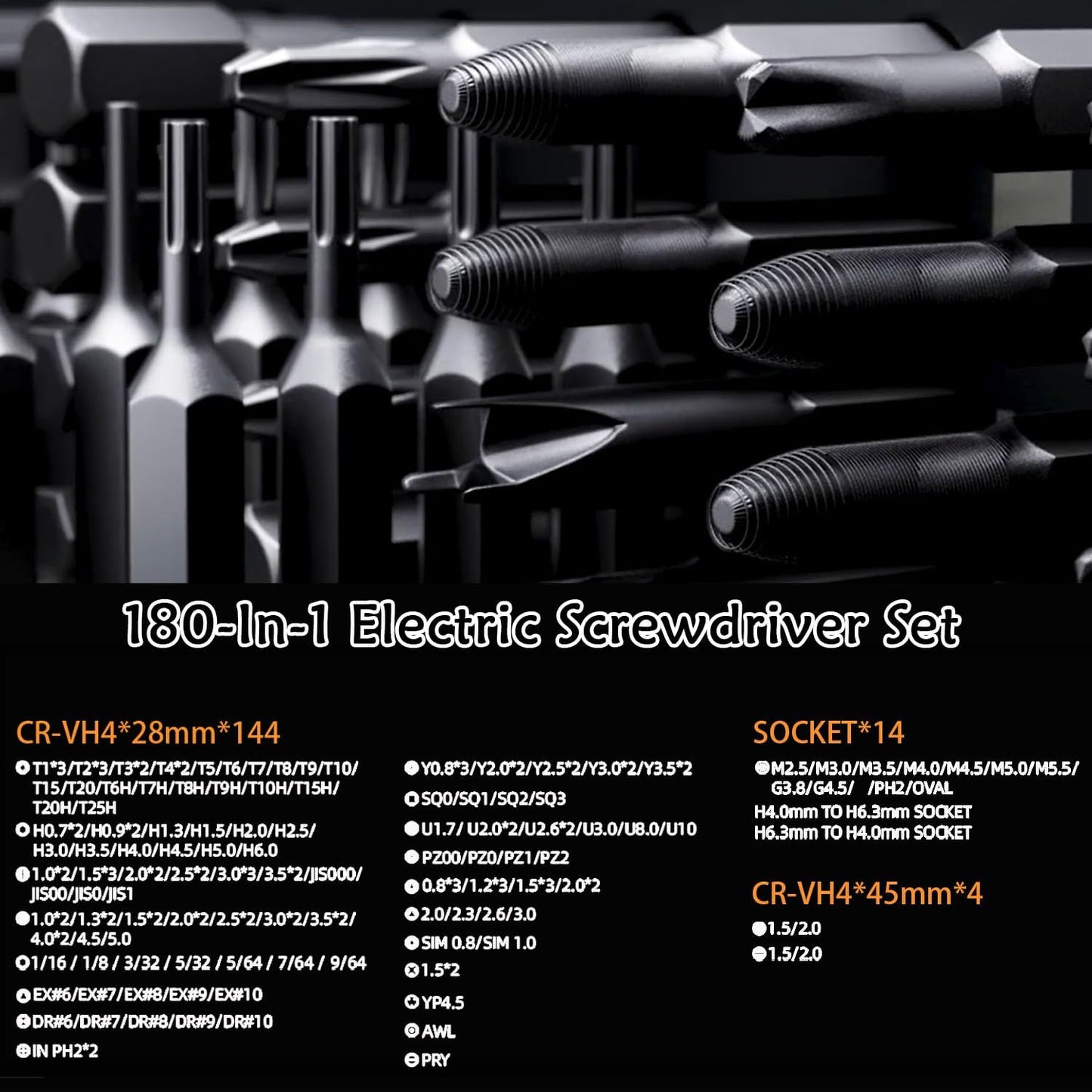 180 in 1 Electric Screwdriver Set, Power Screwdriver, Precision Screwdriver Set, 3 Torque Modes with 162 Magnetic Precision Bits, Screwdriver it for Phone Camera Computer Watch Laptop Drones