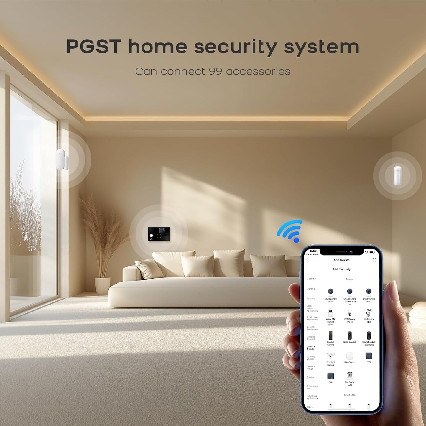 Alarm System for Home Security Smart Home Alarm System, Wireless WiFi Home Alarm System with Siren, PIR Motion Sensor, Remote Controls, Window/Door Sensor No Contract Required,24/7 Protection