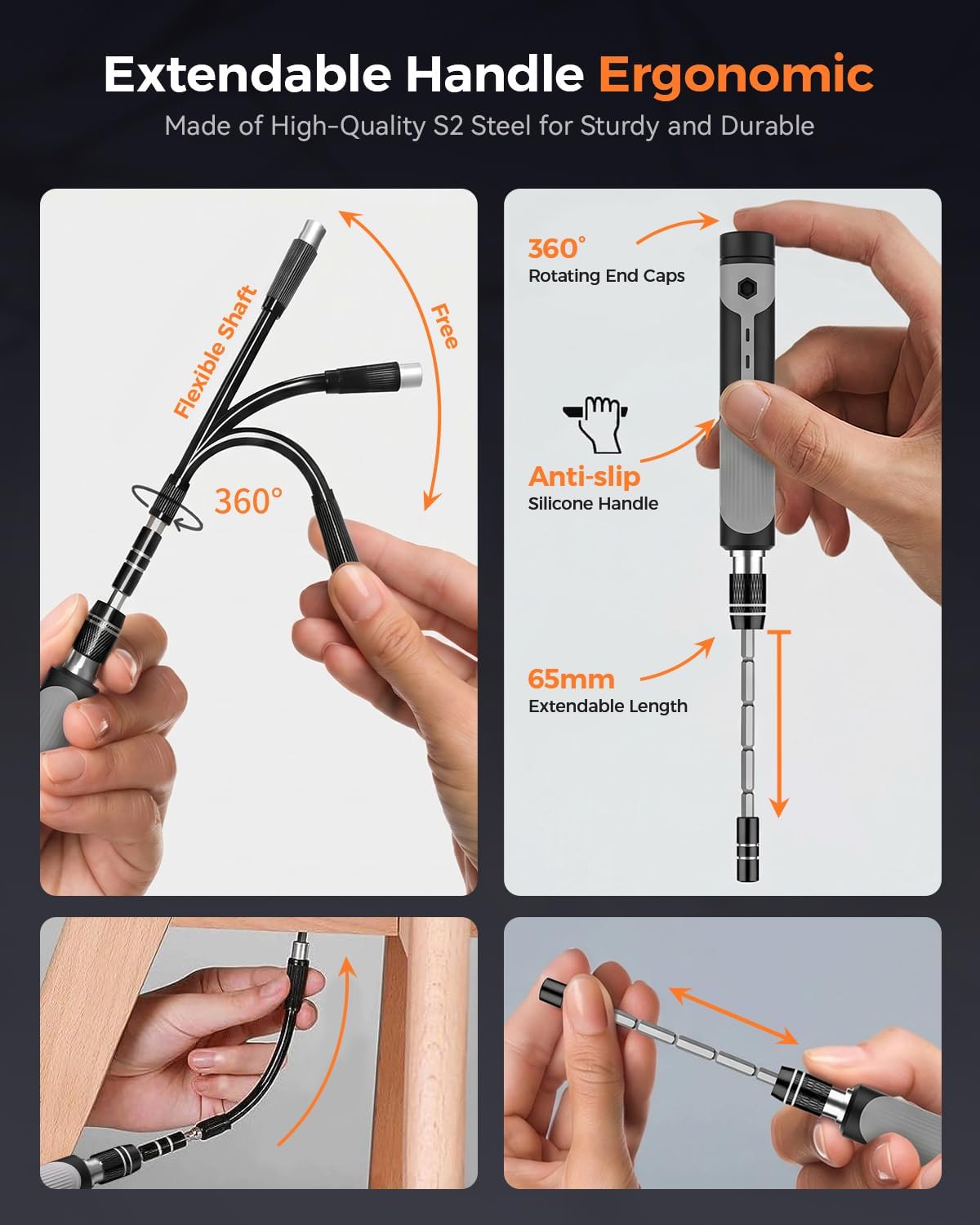 166 in 1 Precision Screwdriver Set: Magnetic Electronics Repair Kit with Extension Rod & Pry Tools, Professional Computer Tool Kit for iPhone, Laptop, PC, MacBook, PS5, Xbox, Watch, Camera, Glasses