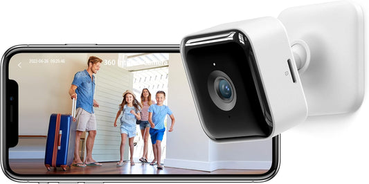 GNCC 2K Indoor Security Camera Dog Camera Motion Detection, Cameras for Home Security with 2-Way Audio Siren, Night Vision, Cloud & SD Card Storage, Works w/Alexa & Google Home, 2.4G WiFi(only), C2