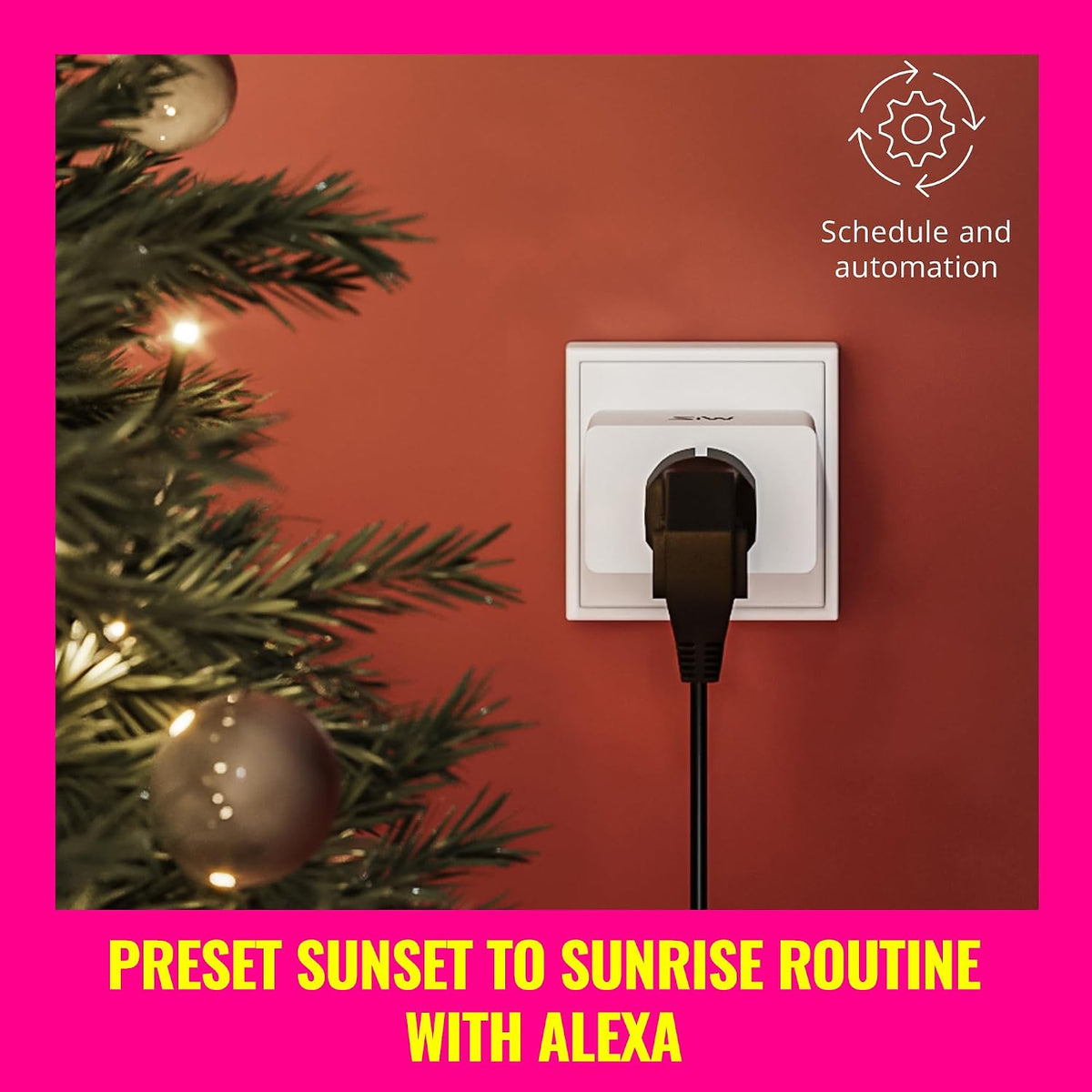 WiZ Smart Plug- Sunset to Sunrise Automation + Motion Detection + Control with Voice or App, Compatible with Alexa, Google Home, and HomeKit - WiFi Wall Outlet - 3 Pack