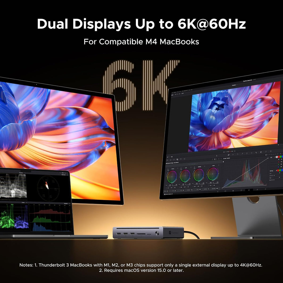 UGREEN Maxidok Thunderbolt 5 Docking Station, Triple 4K@144Hz, 3xTBT5 Port