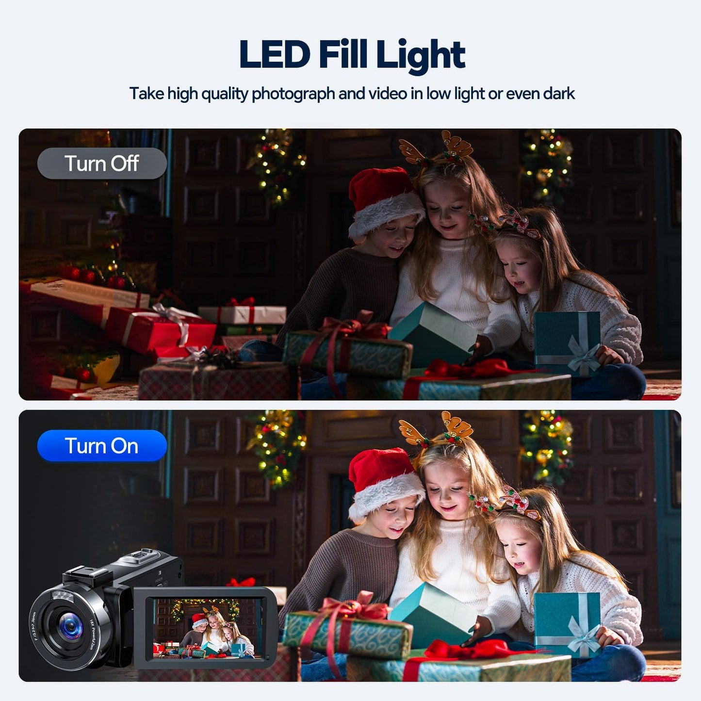 4K Video Camera Camcorder, 42MP Vlogging Camera for YouTube with 32GB SD Card, 2 Batteries, 3" 270° Rotating Screen, 18X Digital Zoom, Remote Control, Webcam for Live Streaming