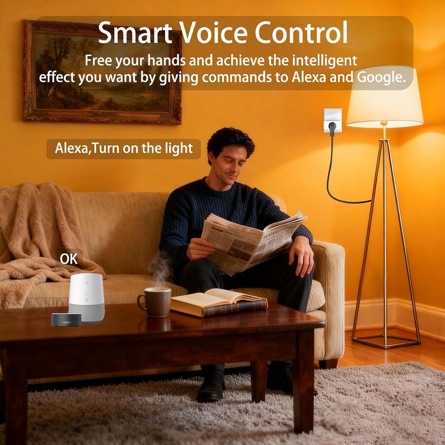 Smart Plug with Energy Monitoring, 15A 1800W 2.4Ghz Wi-Fi Outlet 4-Pack, Pro Series Tuya Smart Plug, Compatible with Alexa & Google Assistant, Programmable Timer, ETL & FCC Certified