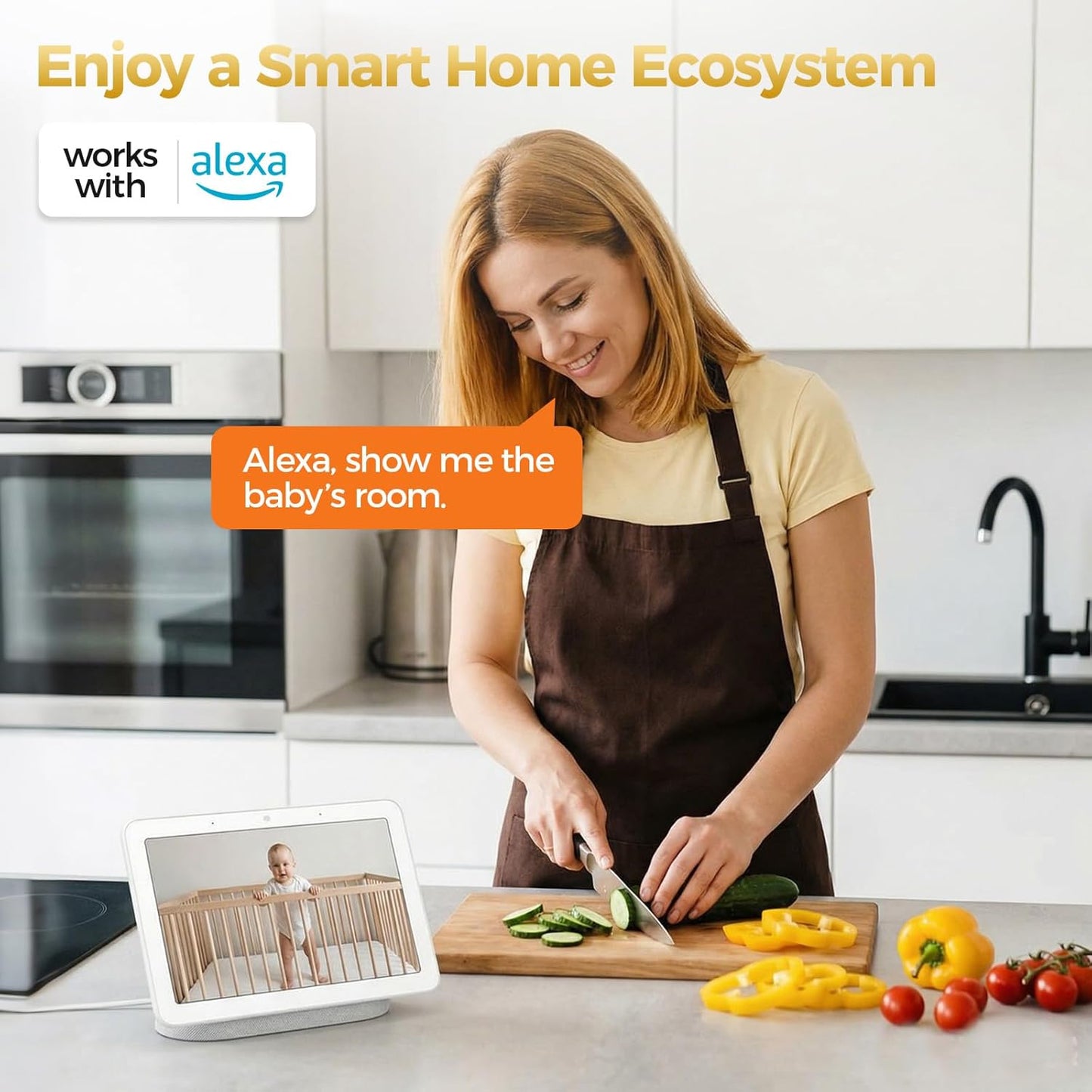 ZEEPORTE 2K Indoor Cameras for Home Security - Baby Monitor and Dog Pet Camera with Motion Detection, 2-Way Audio, Night Vision, Siren, Wired Security Camera - Works with Alexa and Google Home(2-Pack)