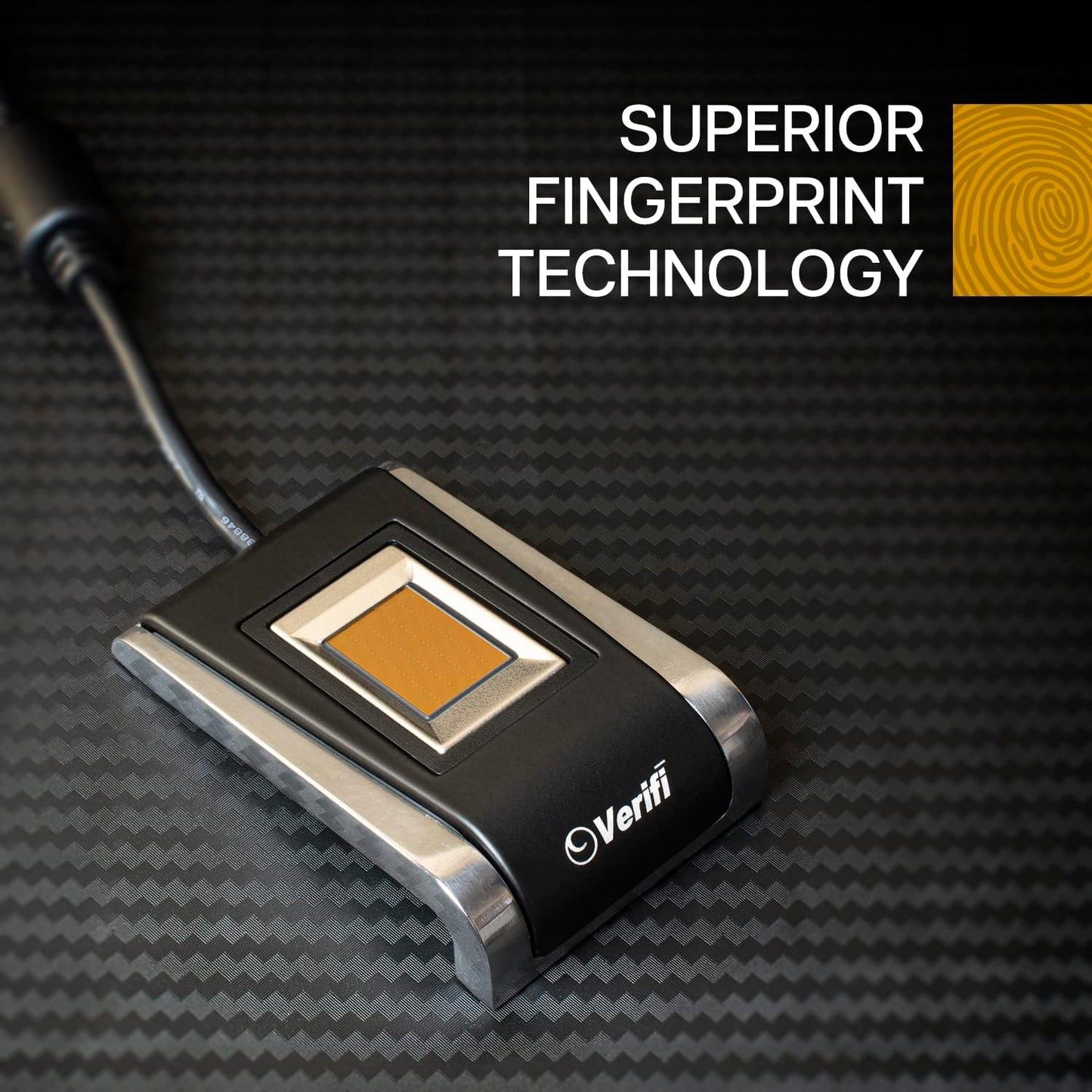Verifi Smart P5150 Fingerprint Sensor, Windows Hello, Black/Silver Finish | PC Compatibility, USB Type A Connectivity, 4 X 3 X 2 Inches, 8 Ounces