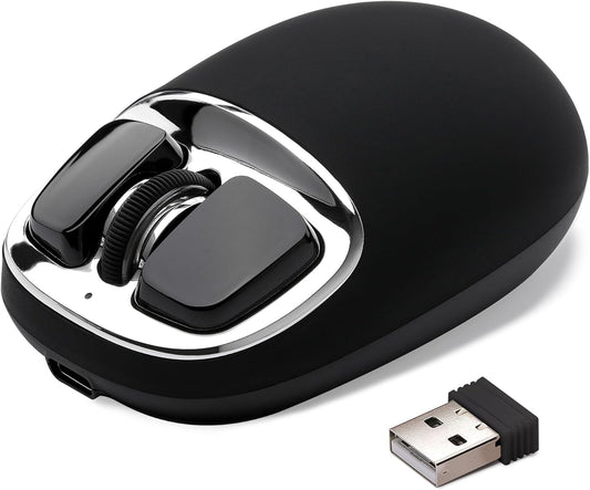 YUNZII C1 Wireless Tri-Mode Wireless Mouse 4800 DPI Optical (Black Sliver)