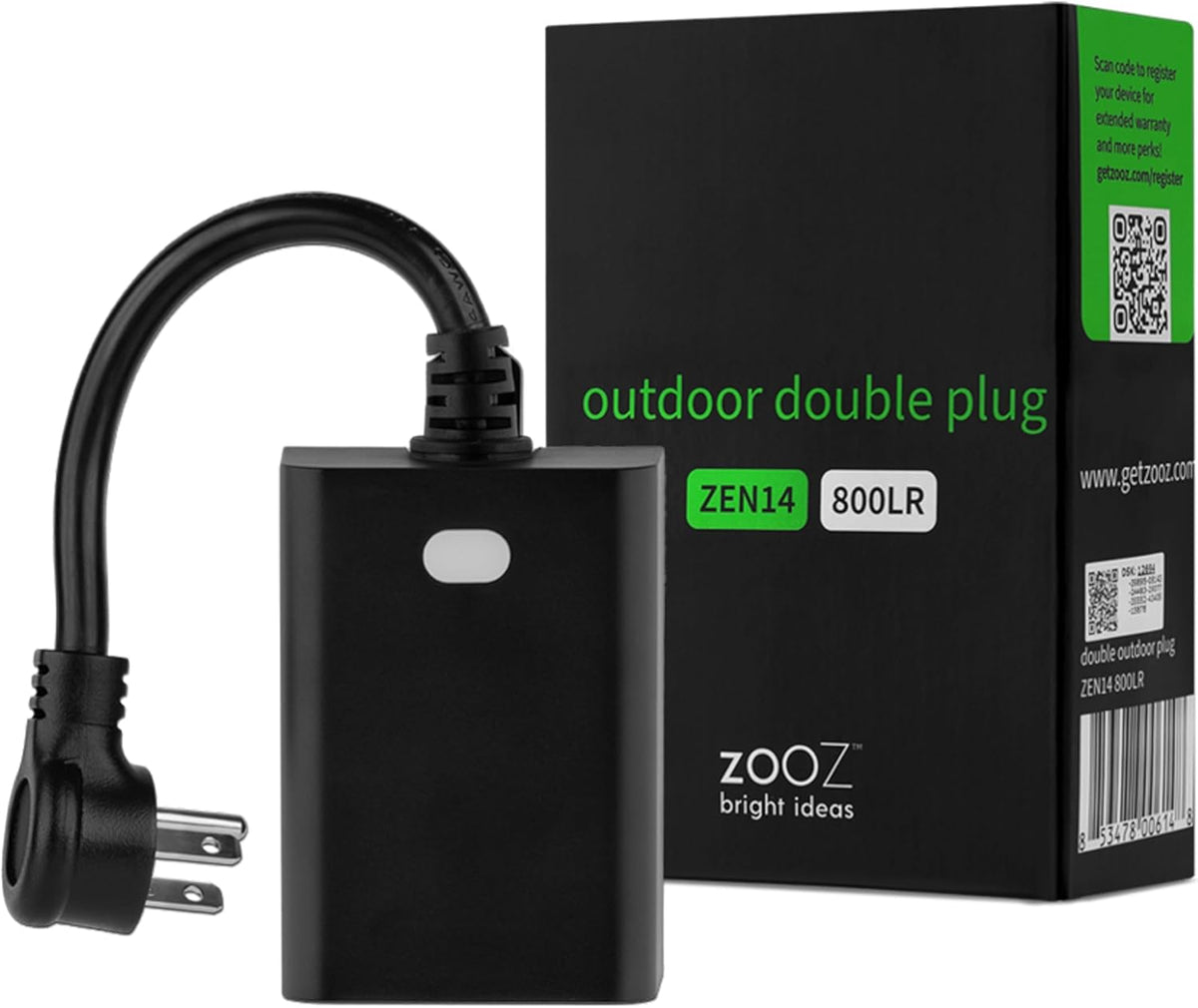 Zooz Z-Wave Plus Power Switch ZEN15 for 110V AC Units, Sump Pumps, Humidifiers, and More