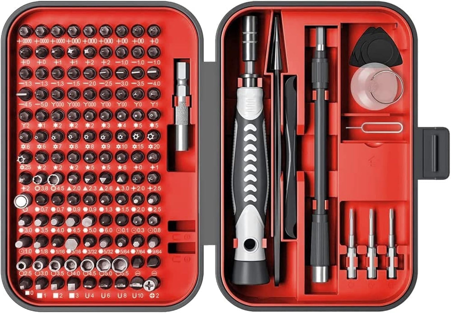 Precision Screwdriver Set, 130 in 1 with 120 bits Repair Tool Kit, Magnetic Screwdriver Set with mini built-in box for Electronics iPhone Jewelers Game Console (130-IN-Orange)