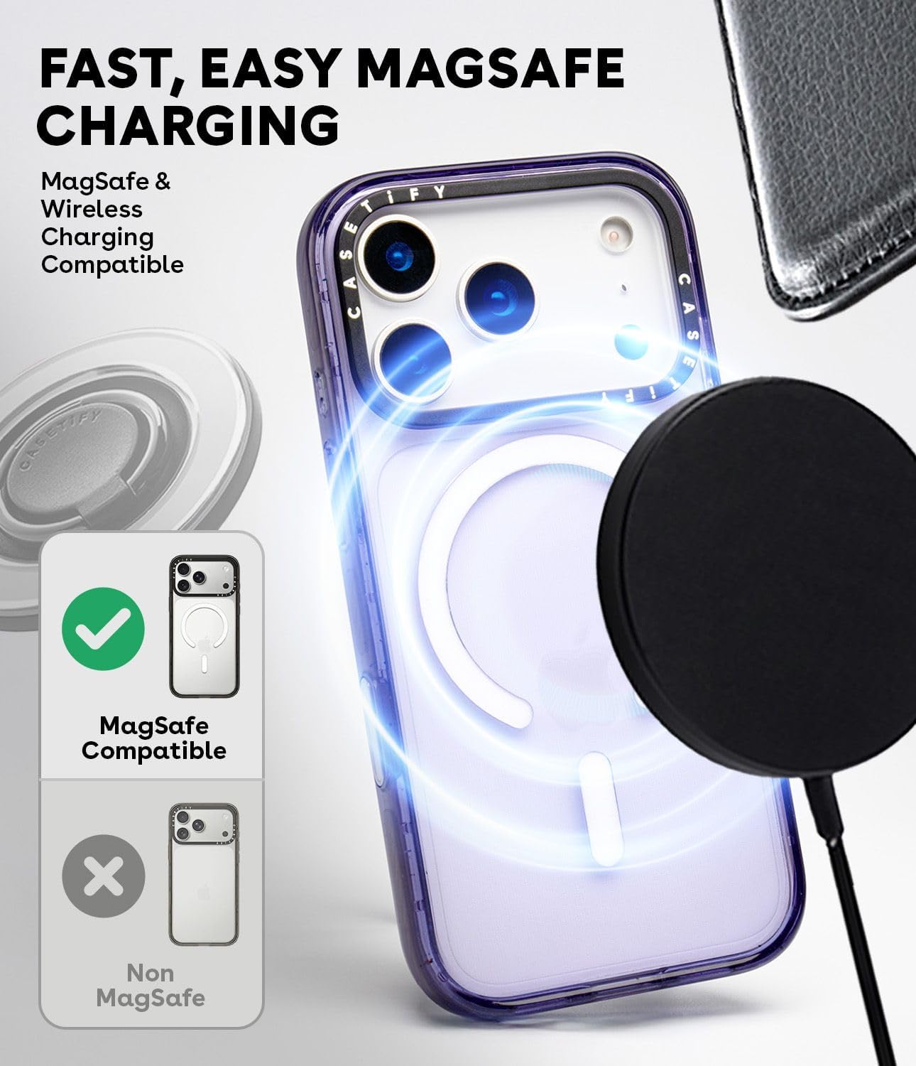 CASETiFY for iPhone 17 Pro Max Case - Impact Compatible with MagSafe | 8.2 ft. 4x Military Grade Drop Protection | Stargazer Lily | Matte Black
