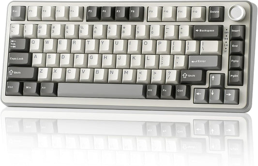 YUNZII B75 PRO 75% Wireless Mechanical Keyboard (Grey,Milk Switch)