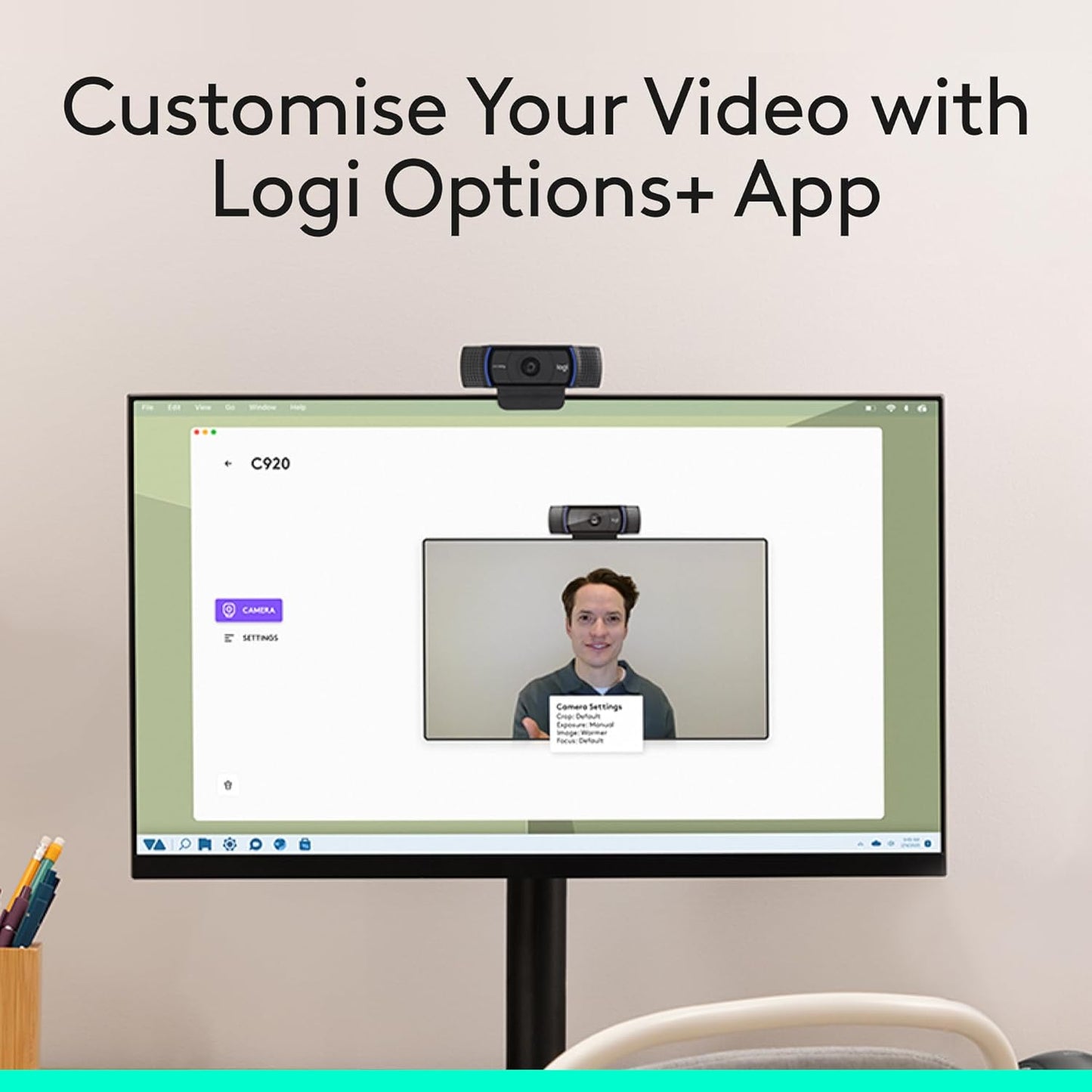 Logitech C920x HD Pro PC Webcam Full 1080p/30fps Video - Black | 30fps Video, Clear Audio, Light Correction, Works with Teams, Meet, Zoom, Nintendo Switch 2, Mac, Tablet