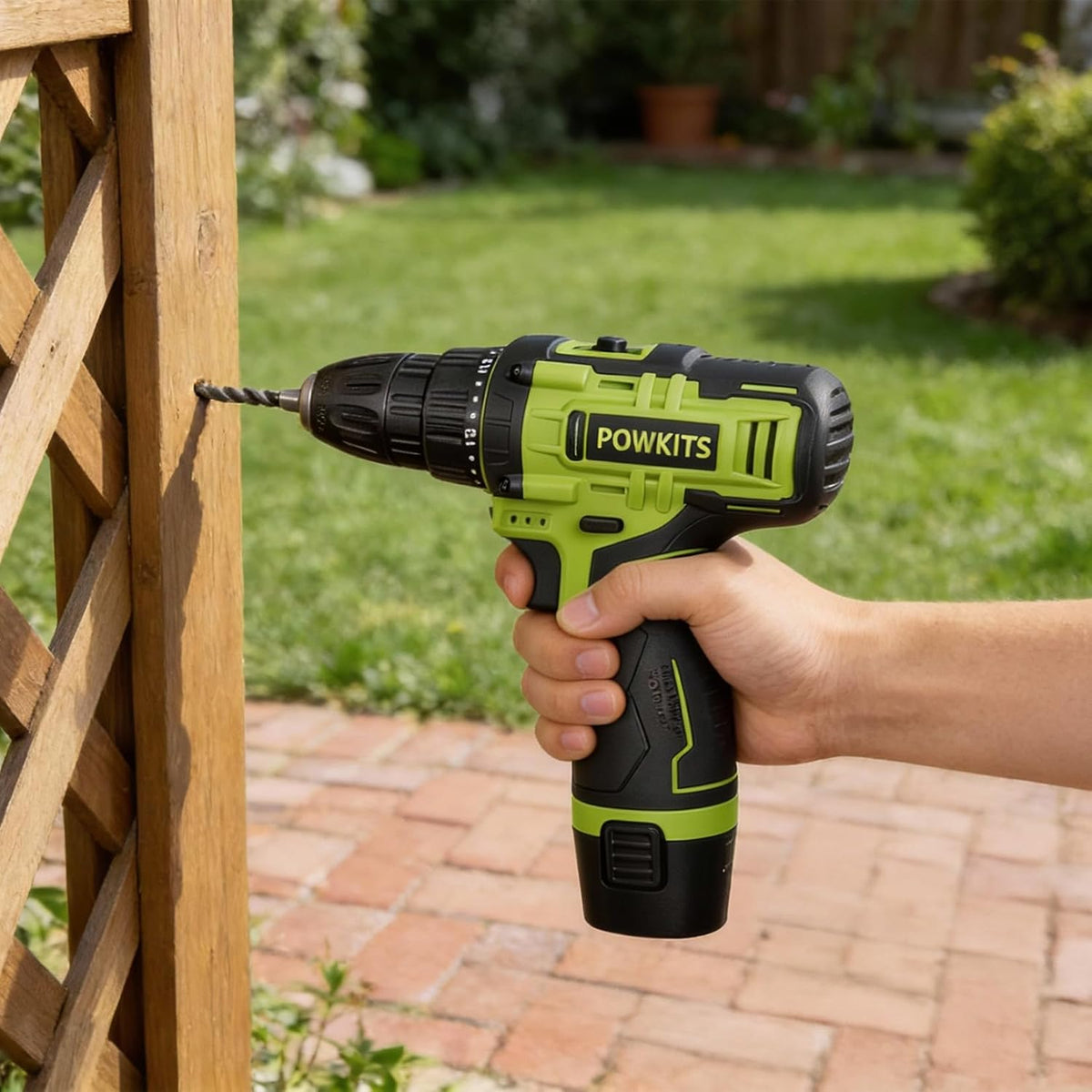 12V Cordless Drill Tool Set, 25+1 Torque Setting, Green Tool Kit for Home | Electric Drill with Battery & Charger, 2-Speed Power Drill Set for Women & Men, Basic Tool Kit with Drill, 142Pcs