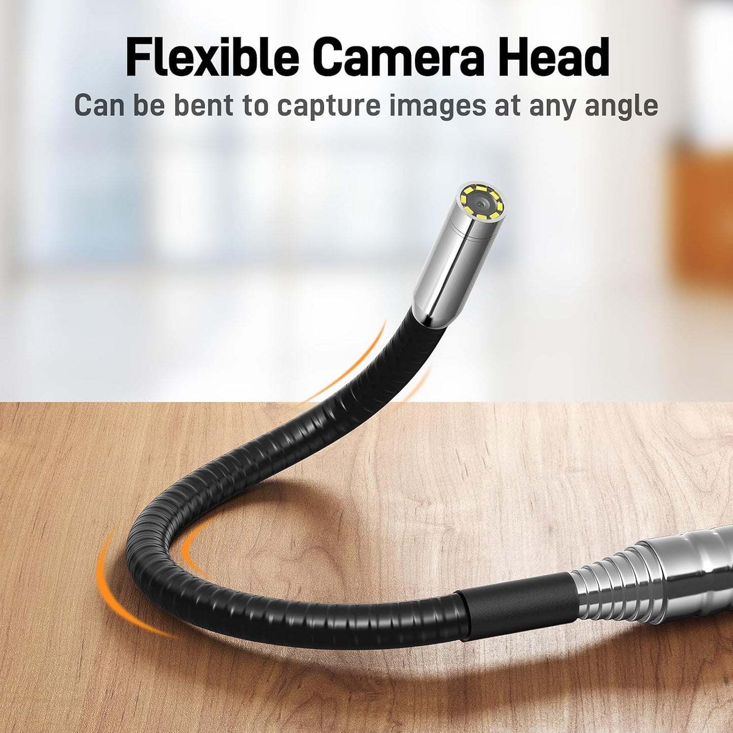 Teslong 5FT Telescopic Endoscope for Ceiling & Roof Inspection | 4.5" IPS Telescoping Pole Camera with 32GB Storage & LED Light - IP67 Waterproof Snake Scope for Wall, Chimney, Gutter, HVAC