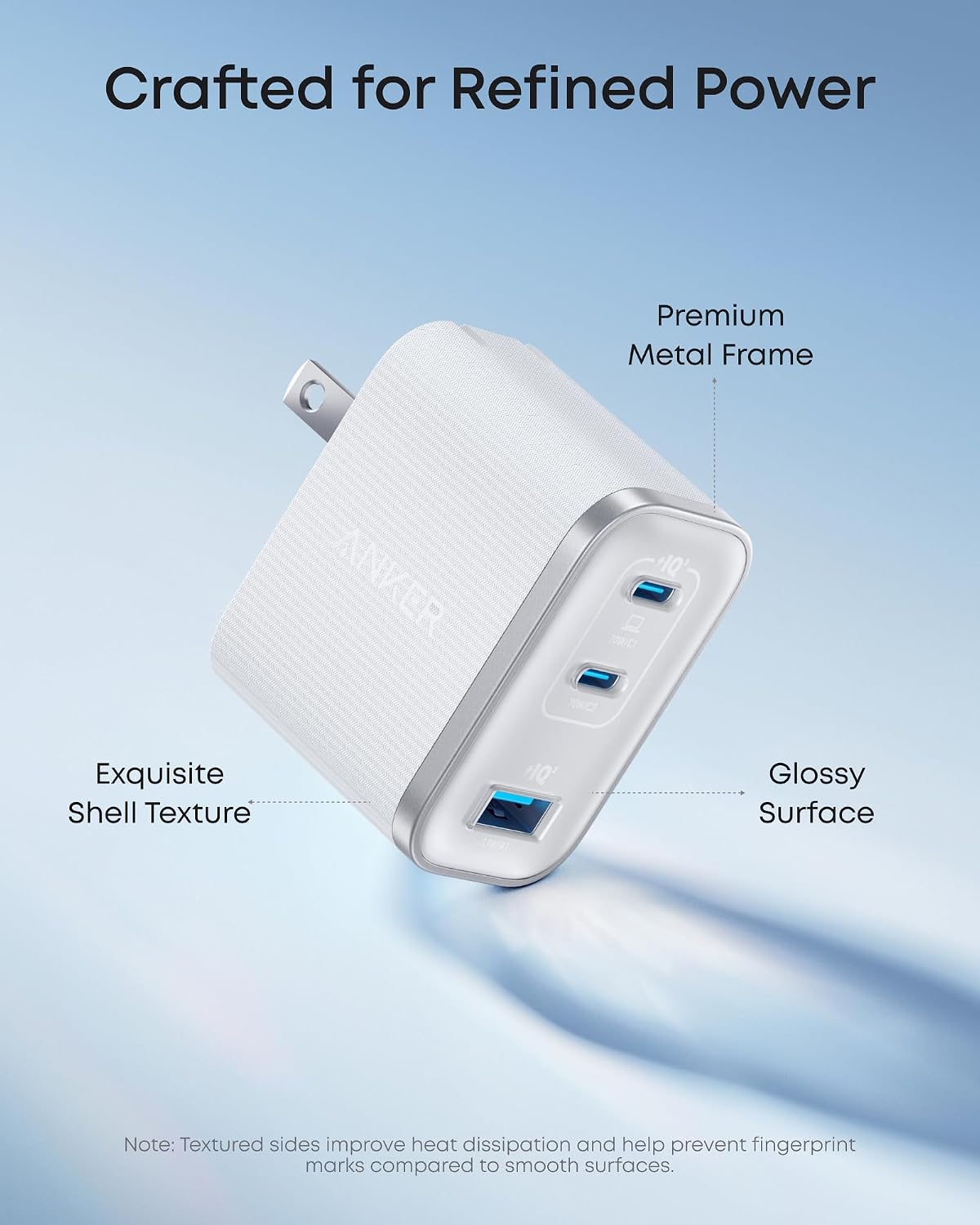 Anker Nano 70W Max 3-Port Fast Charger USB C, Type C Charger Fast Charging | Compact and Stylish USB C Charger Block, for iPhone 17/17 Pro Max/16 Series, MacBook Pro, iPad (Black, Cable Included)