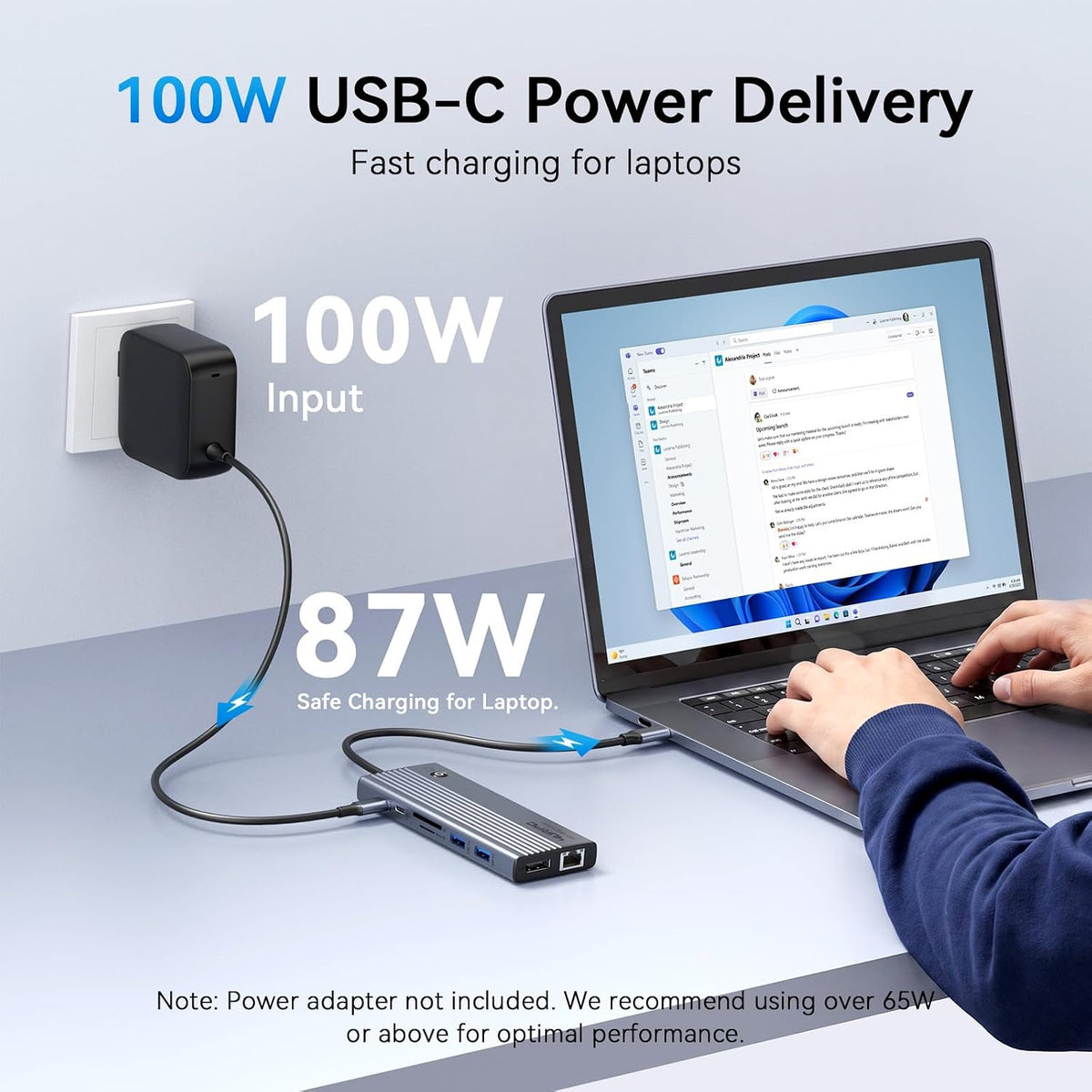 Laptop Docking Station 3 Monitor 4K, 14-in-1 USB C Docking Station