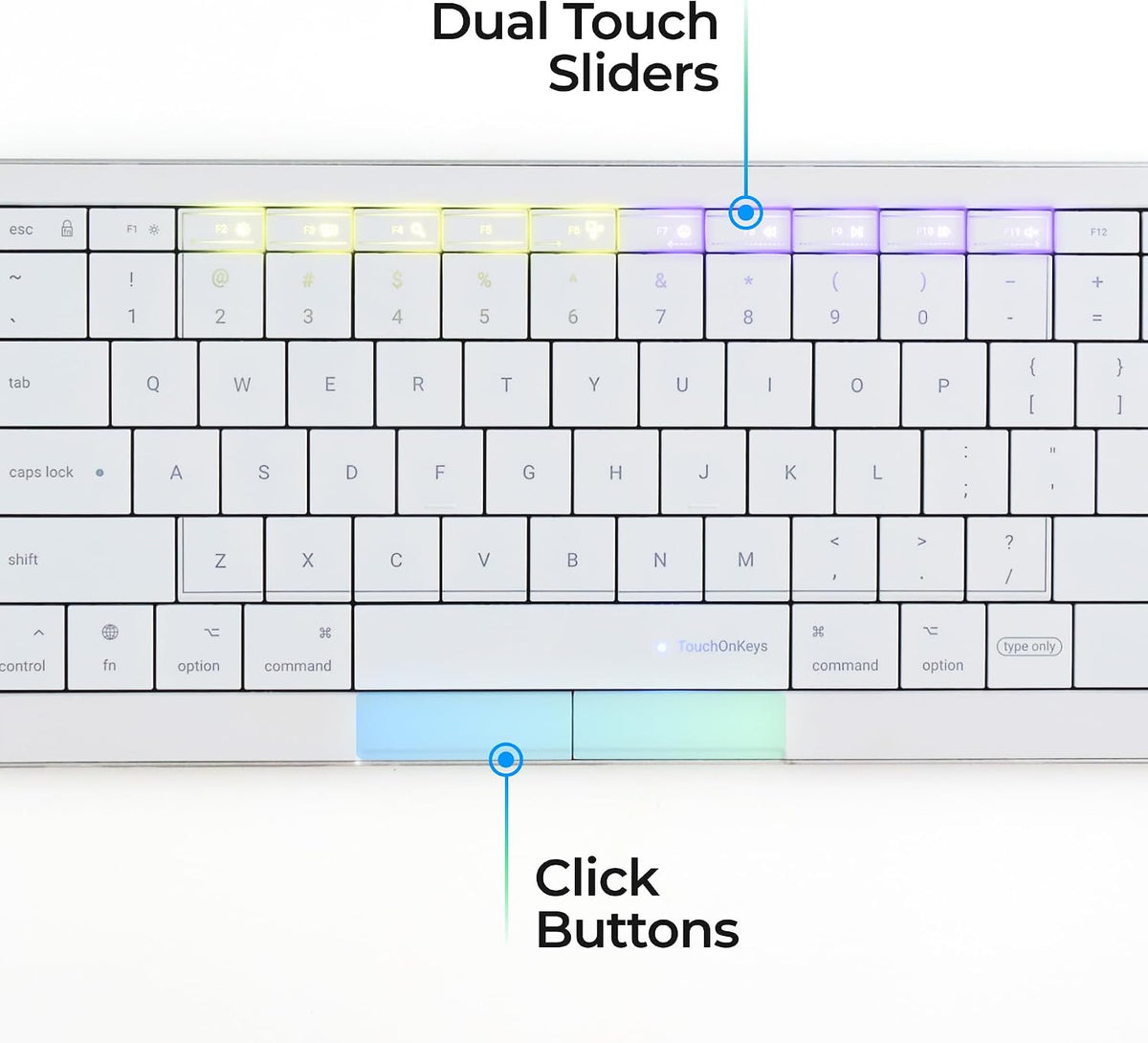 CLVX 1 Mac Wireless Keyboard with Trackpad Full Size Bluetooth