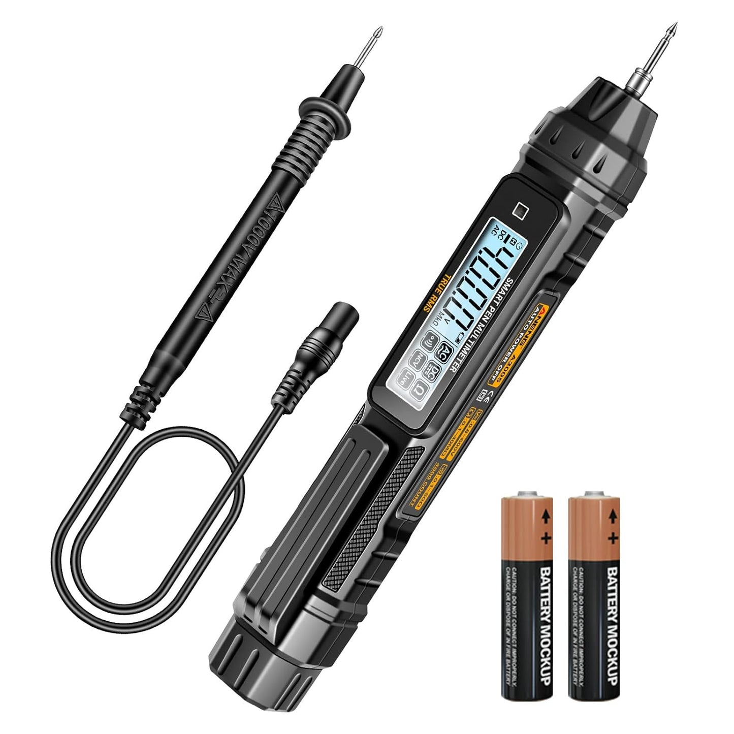 ANENG Pen Type Digital Multimeter, 6000 Count AC/DC Voltage Tester with NCV | Measures Current,Resistance,Continuity,Capacitance,Diodes with Non-Contact Voltage Sensor,Live Wire Electrical Tools