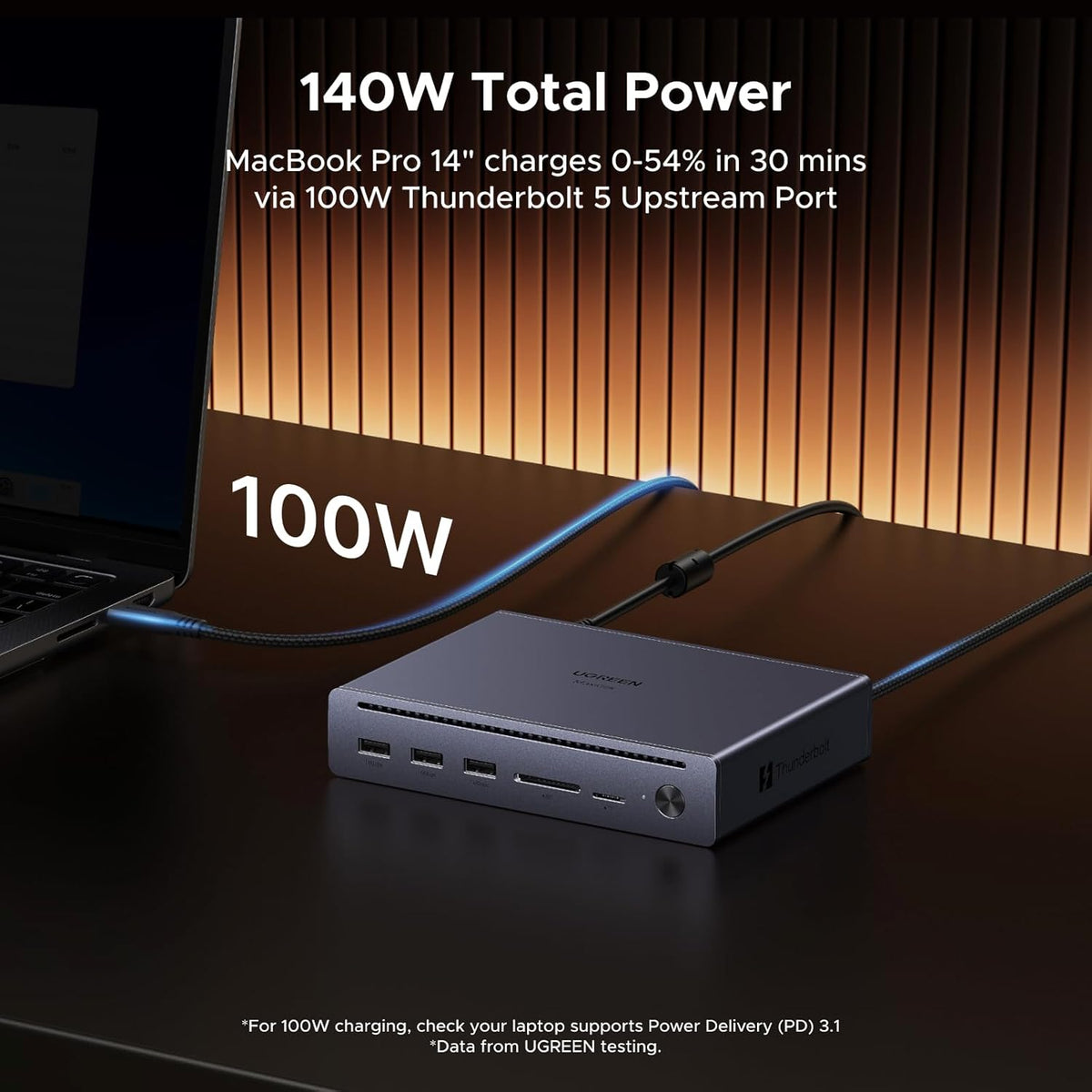 UGREEN Maxidok Thunderbolt 5 Docking Station, Triple 4K@144Hz, 3xTBT5 Port