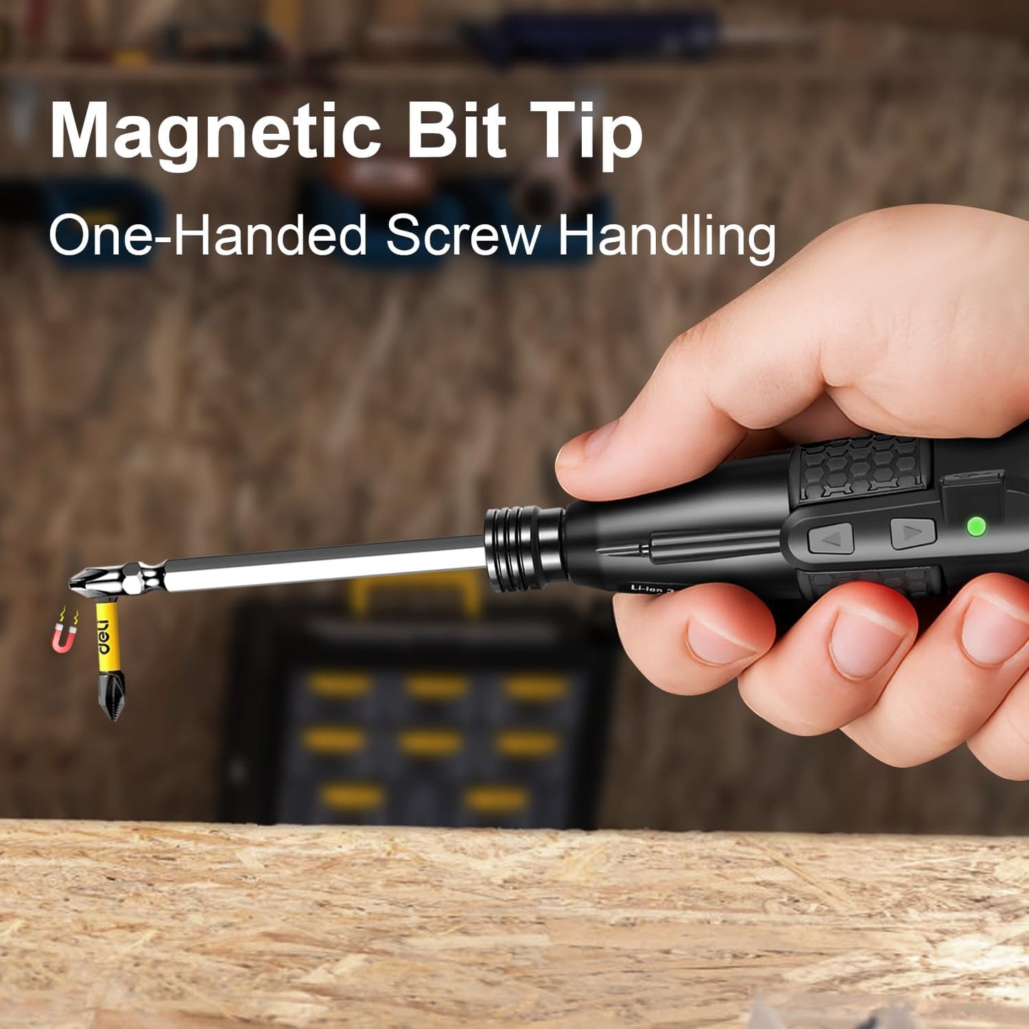 3.6V Cordless Electric Screwdriver - Magnetic 2-in-1(Manual & Automatic) with Forward/Reverse, 1800mAh USB-C Battery, LED Delay Light, Power Screwdrivers Set, Portable Automatic Home Repair Tool Kit