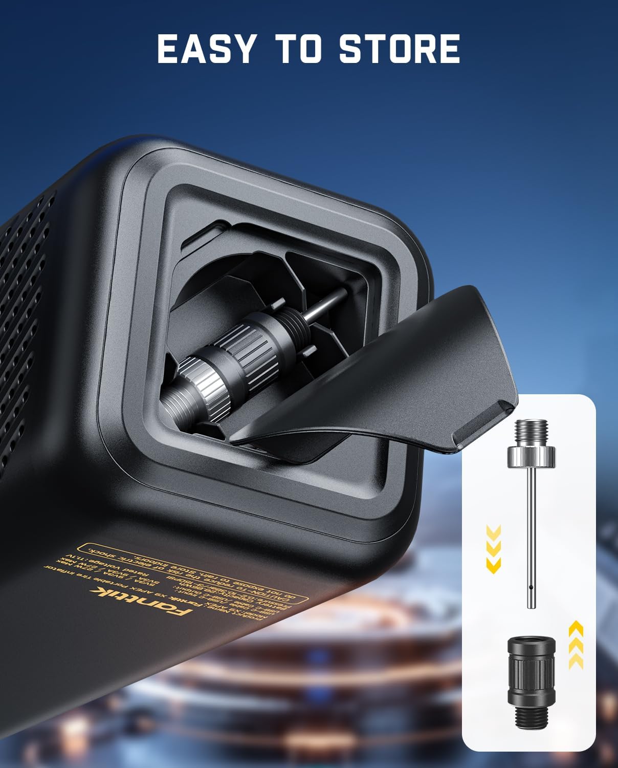 Fanttik X9 APEX Portable Air Compressor for Car Tires, 35s Fast Inflation | 150PSI Cordless Tire Inflator with Light and Power Bank, Handed Inflator for SUV, Sedan, Motorcycle, Bike, Ball, Black