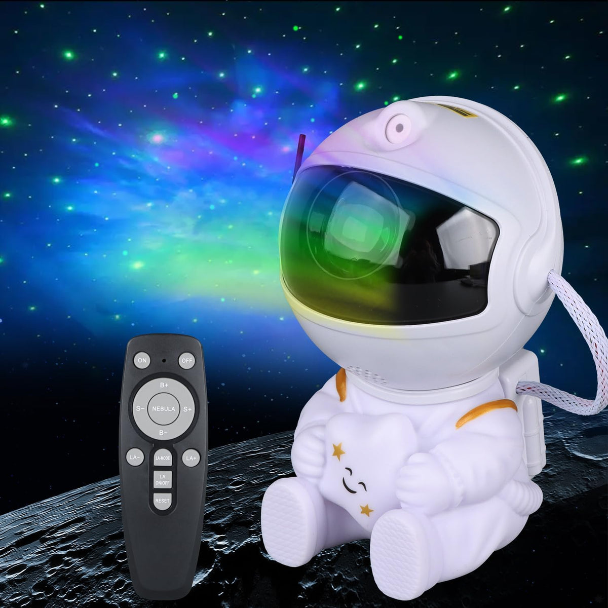 YXQUA Astronaut Galaxy Star Projector for Kids, Black Guitar