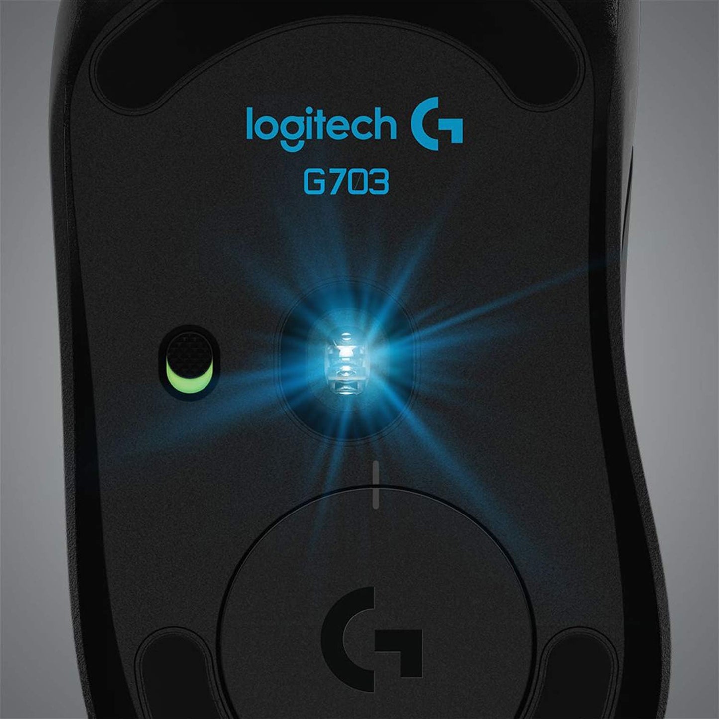 Logitech G703 Lightspeed Wireless Gaming Mouse - Black | Hero 25K Sensor, LIGHTSYNC RGB, Powerplay Compatible, 10G Optional Weight, 100-25,600 DPI, Rubber Side Grips