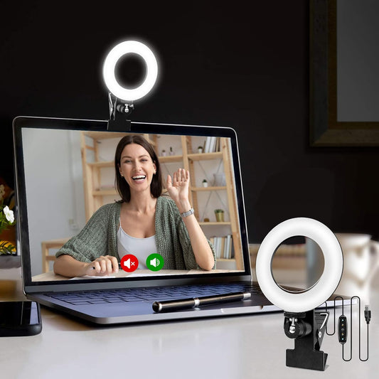 Video Conference Lighting Kit, Ring Light for Monitor Clip On | for Remote Working, Distance Learning,Zoom Calls, Self Broadcasting and Live Streaming, Computer Laptop Video Conferencing