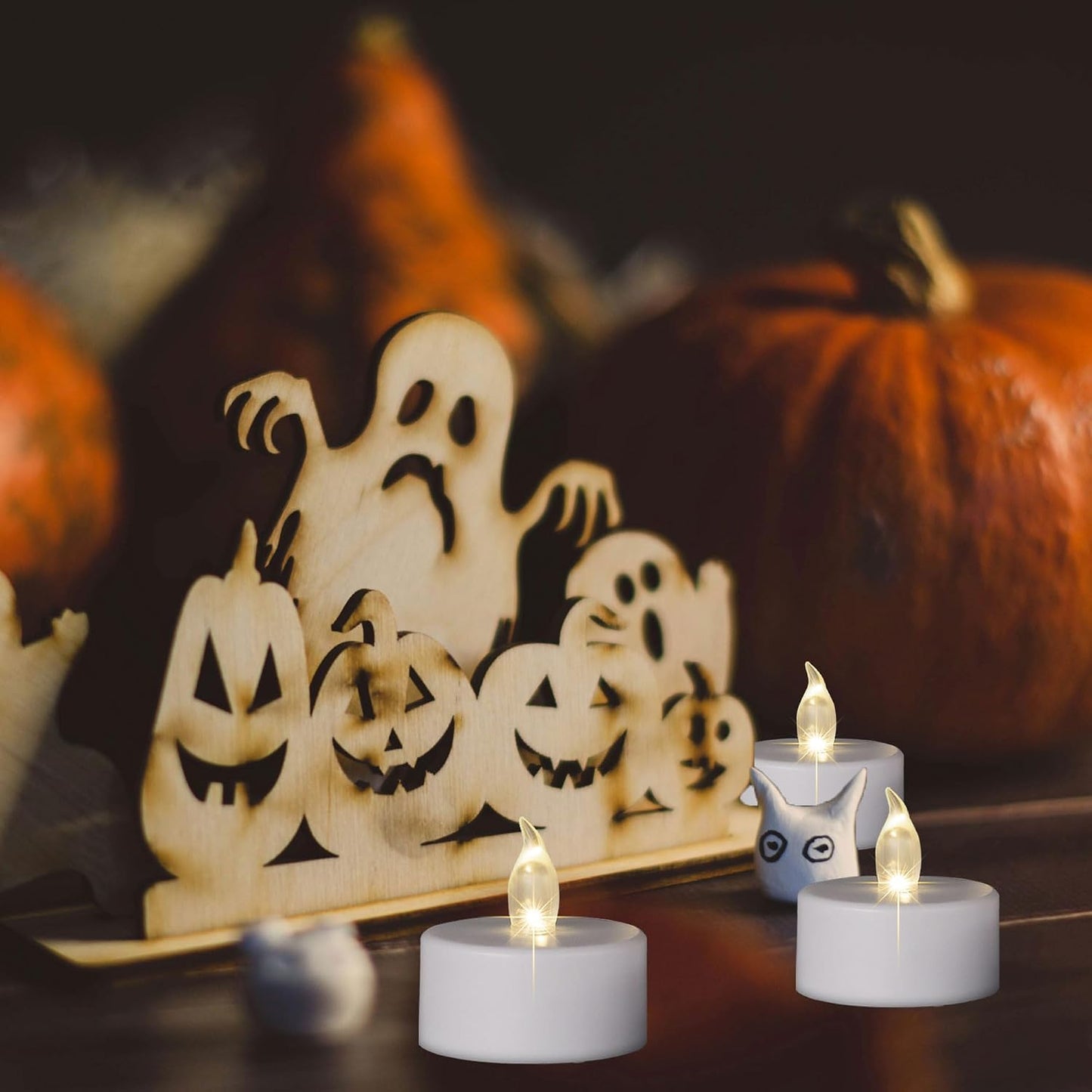 Battery Operated Tea Lights Candles 100 Pack,Flameless Candles Warm White | Realistic and Bright Flickering 200Hours Long Lasting for Wedding Halloween Christmas Easter various Table Home Decor