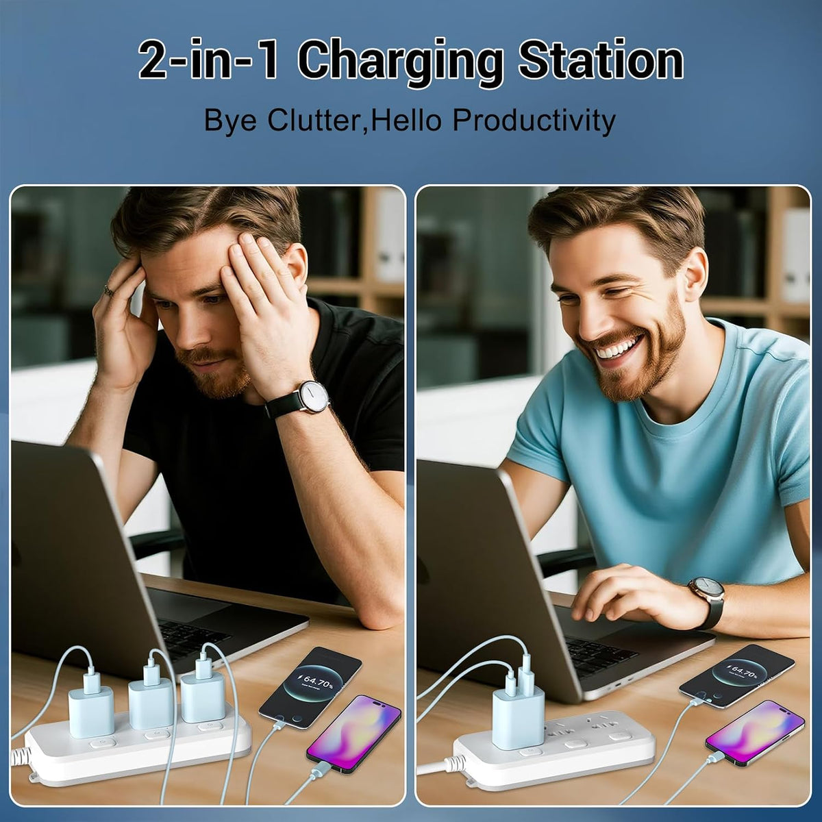 iPhone 18 17 16 15 Charger Fast Charging Type C Charger USB C Chargers Blue