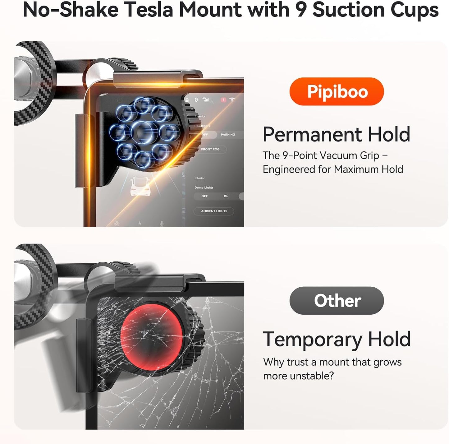 Tesla Phone Mount Model 3/Y Accessories: No-Adhesive for Magsafe Car Mount for Model 3,Y,Juniper,Highland,Cybertruck,Fit for iPhone 12-17 Series and Magsafe Cases