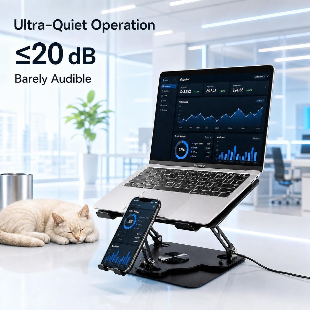 Laptop Cooling Pad with Detachable Fan & Cooler (USB A-C Port)