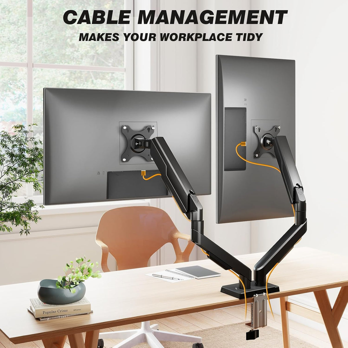 5Rcom Dual Monitor Stand for 17-34 Inch Computer Screens