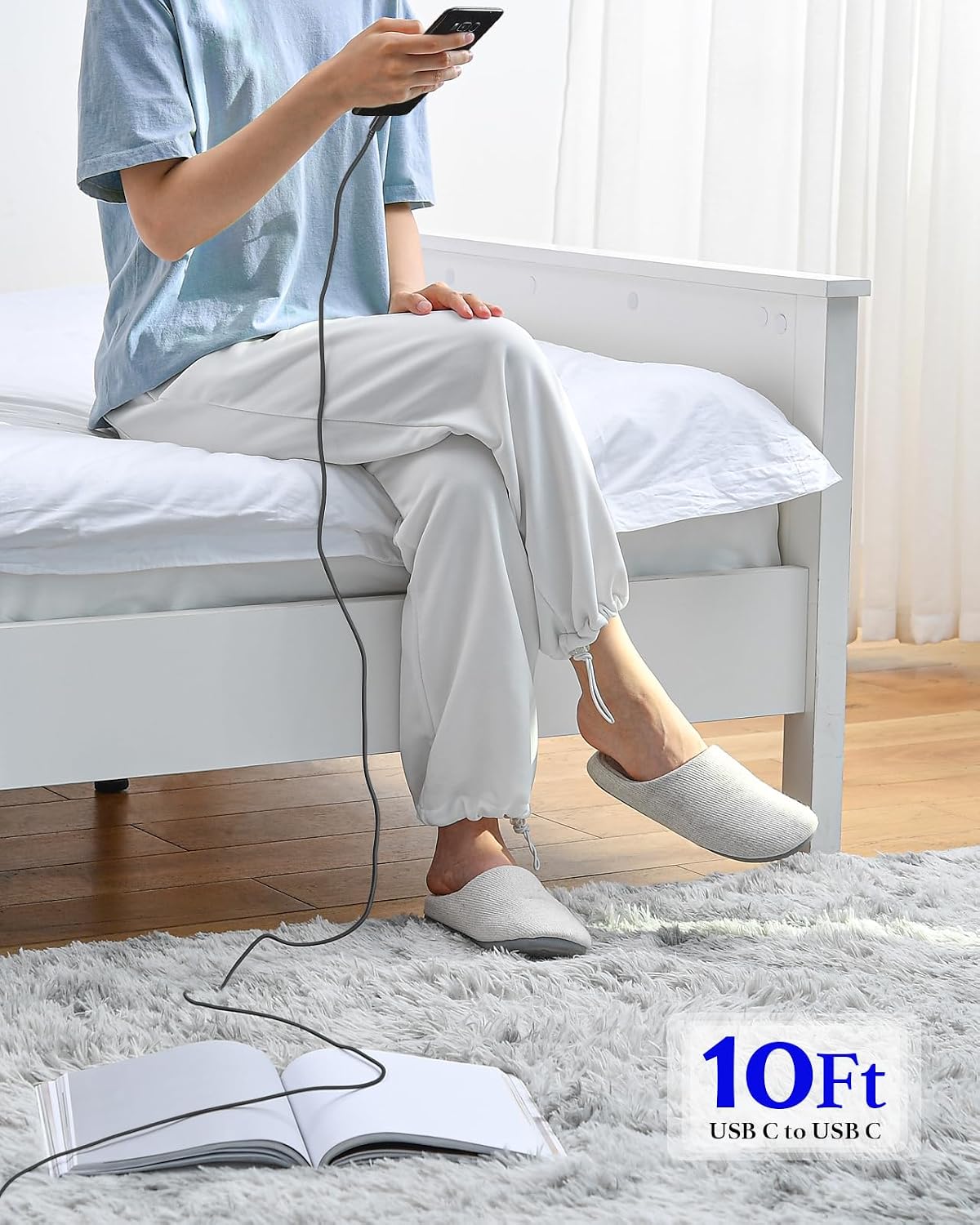 25W Long Type C Charger Fast Charging 10 ft USB C Fast Charger | for Galaxy S26/S25 Ultra/S25/S25+/S24 Ultra/S24/S24+/S23/S22 Ultra with Android Chargers Cord 10 Foot