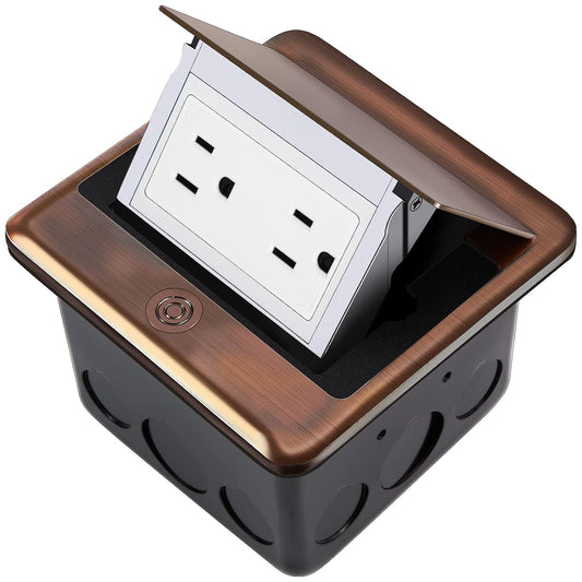 Pop Up Floor Electrical Outlet Cover Box Kit