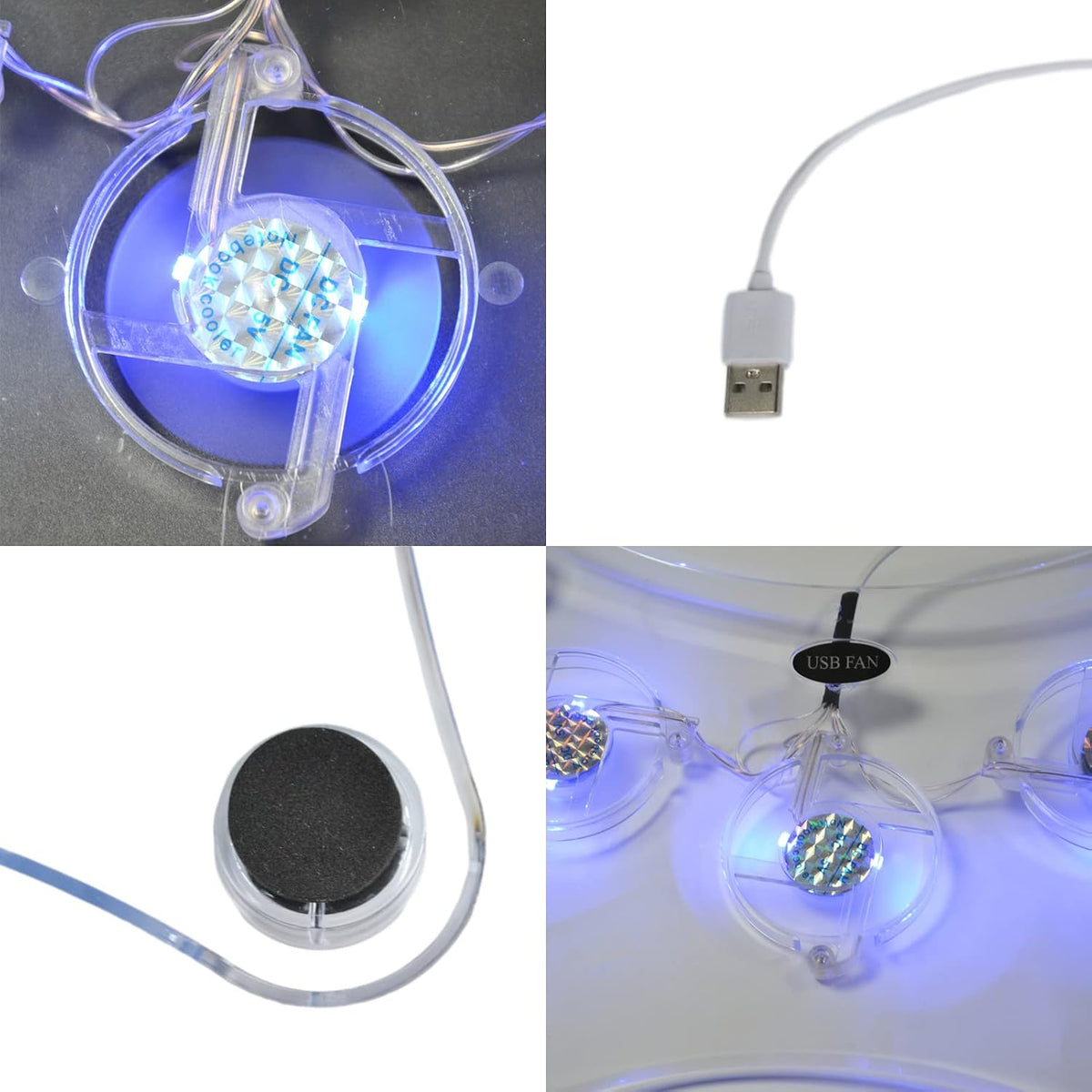 ThreeH USB Fan Laptop Cooling Pad with 3 Fans & Blue LED Lights