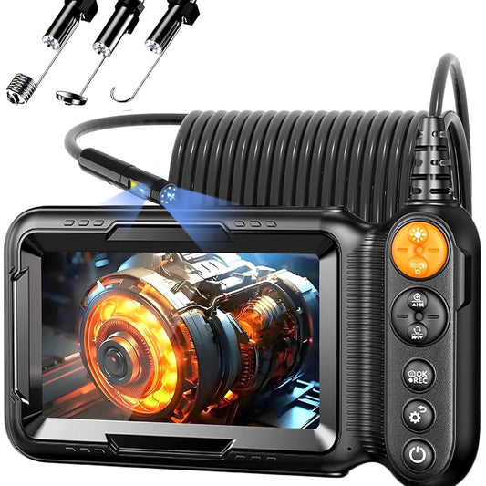 Daxiongmao Endoscope Camera with Light, Dual Lens 1080p HD Borescope, IP67 Waterproof Snake Camera – Ideal for Inspecting Walls, Vents, Automotive Engines, Pipes – A Great Tool Gift for Men (16.4ft)