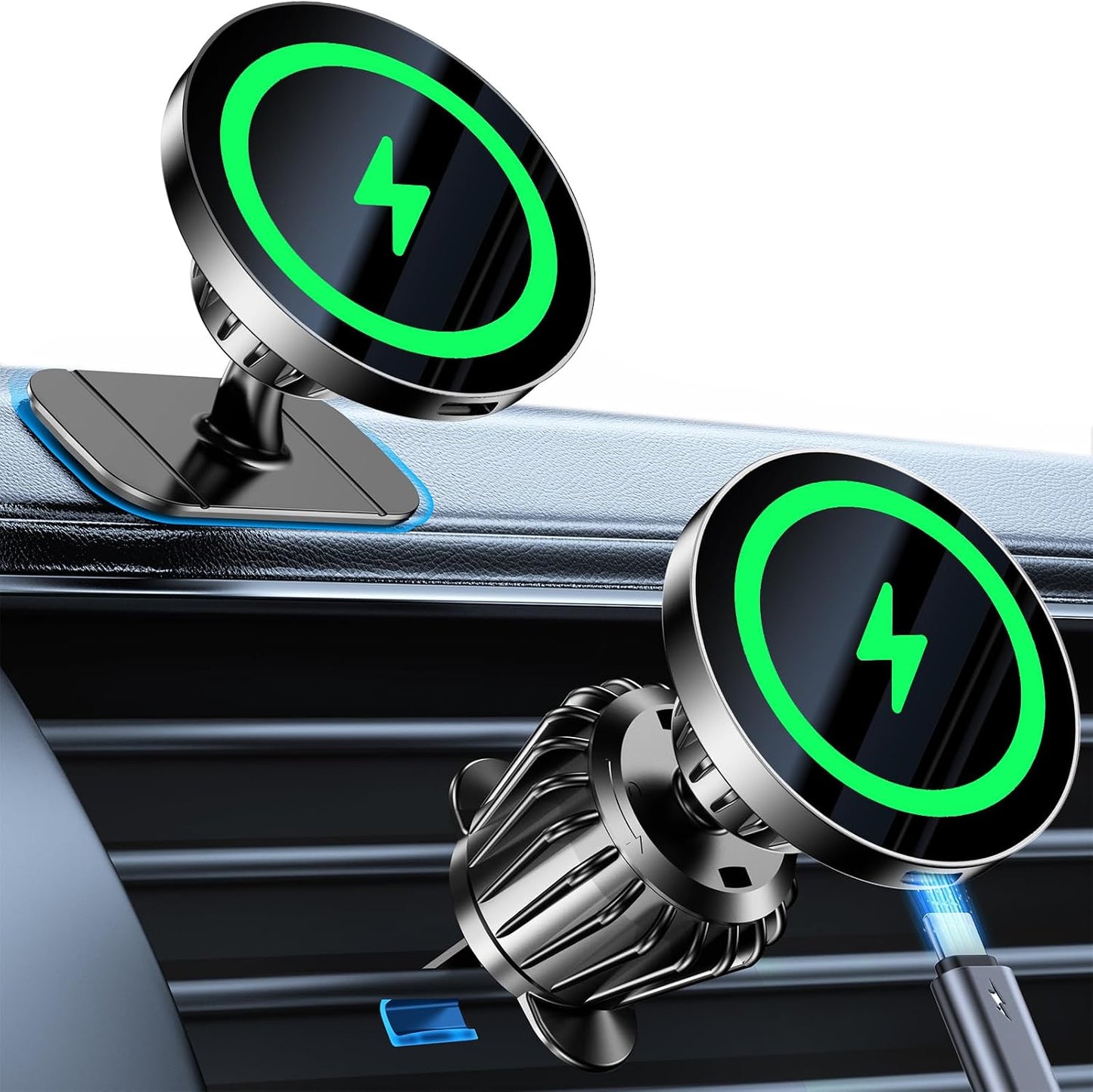 for MagSafe Car Mount Charger【Stronger Magnets】Magnetic Wireless Car Charger with Dashboard Pad Mounting Phone Holders for Your Car Accessories for Women Men Car Mount for iPhone 17 16 15 14