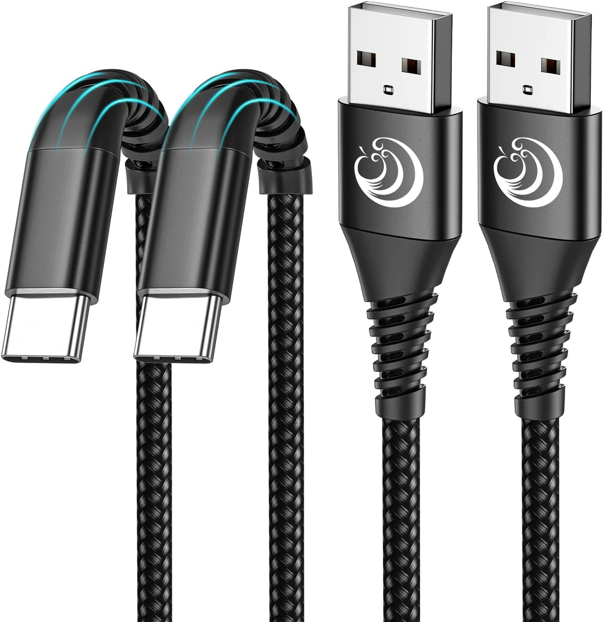 USB C Cable 10FT 3Pack Fast Charging Nylon Braided Long Type C Charger Cable for Samsung Galaxy S24 S23 S22 S21 S10 S9 S8 A02s A03s A11 A12 A13 A14 A21 A22 A32 A42 A53, Tablet, LG, Moto, TCL